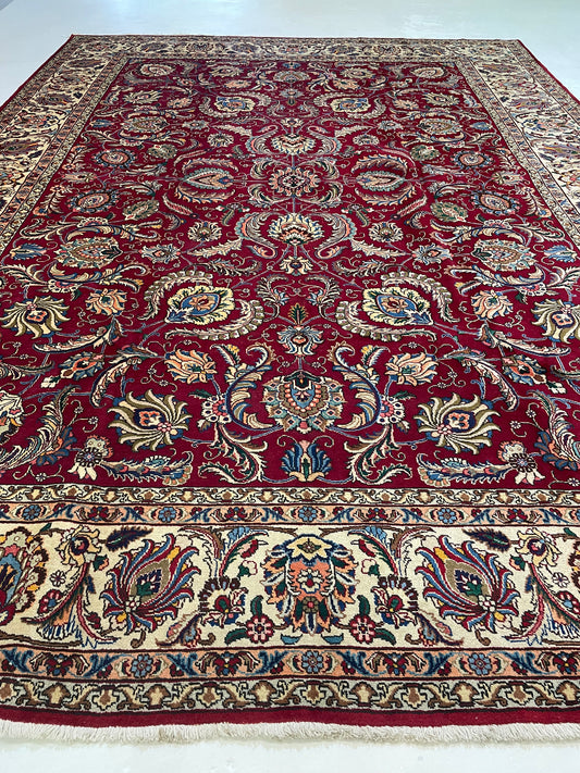 Hand-Knotted Wool Rug Tabriz 11' x 15'2"