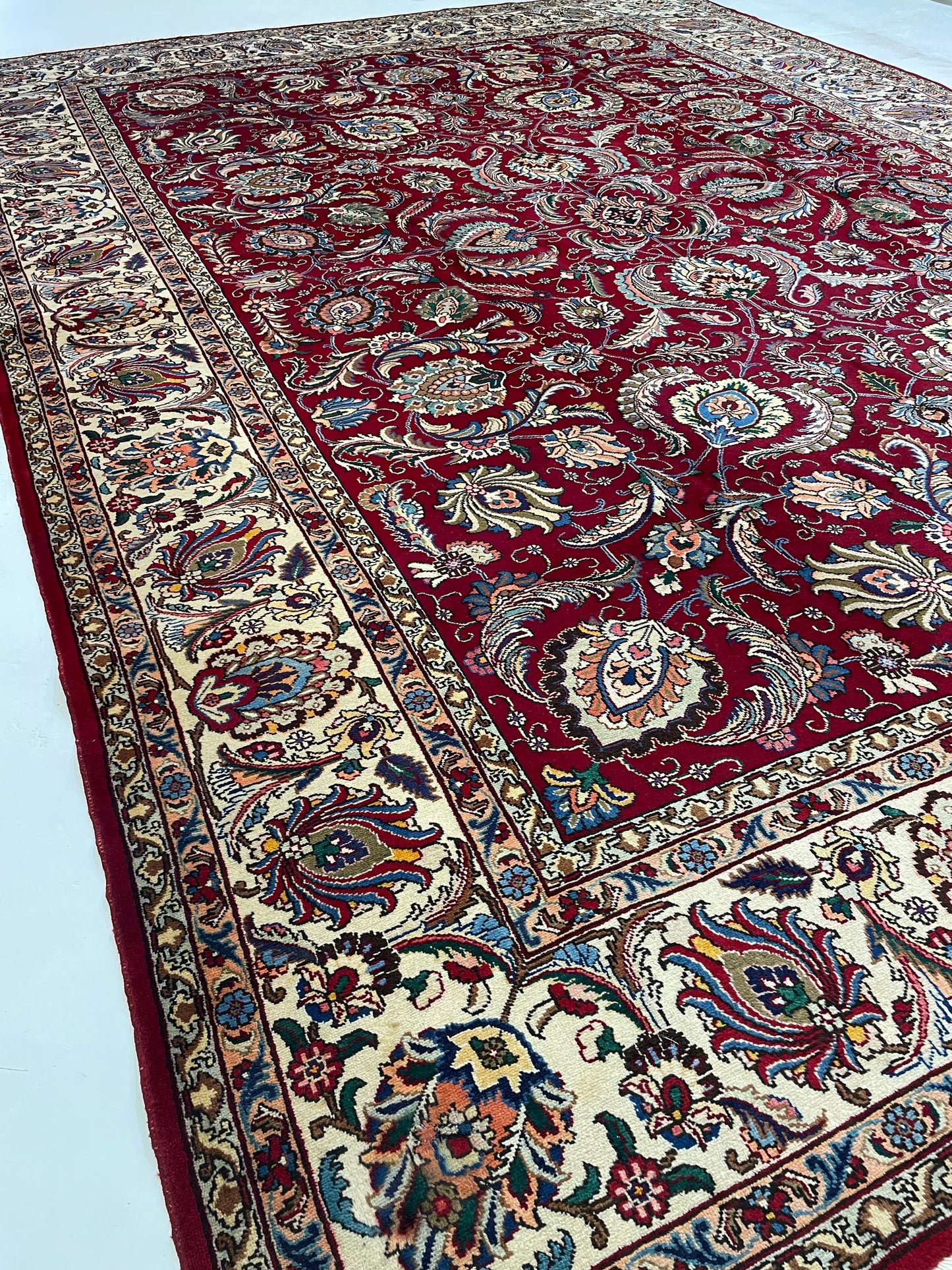 Hand-Knotted Wool Rug Tabriz 11' x 15'2"