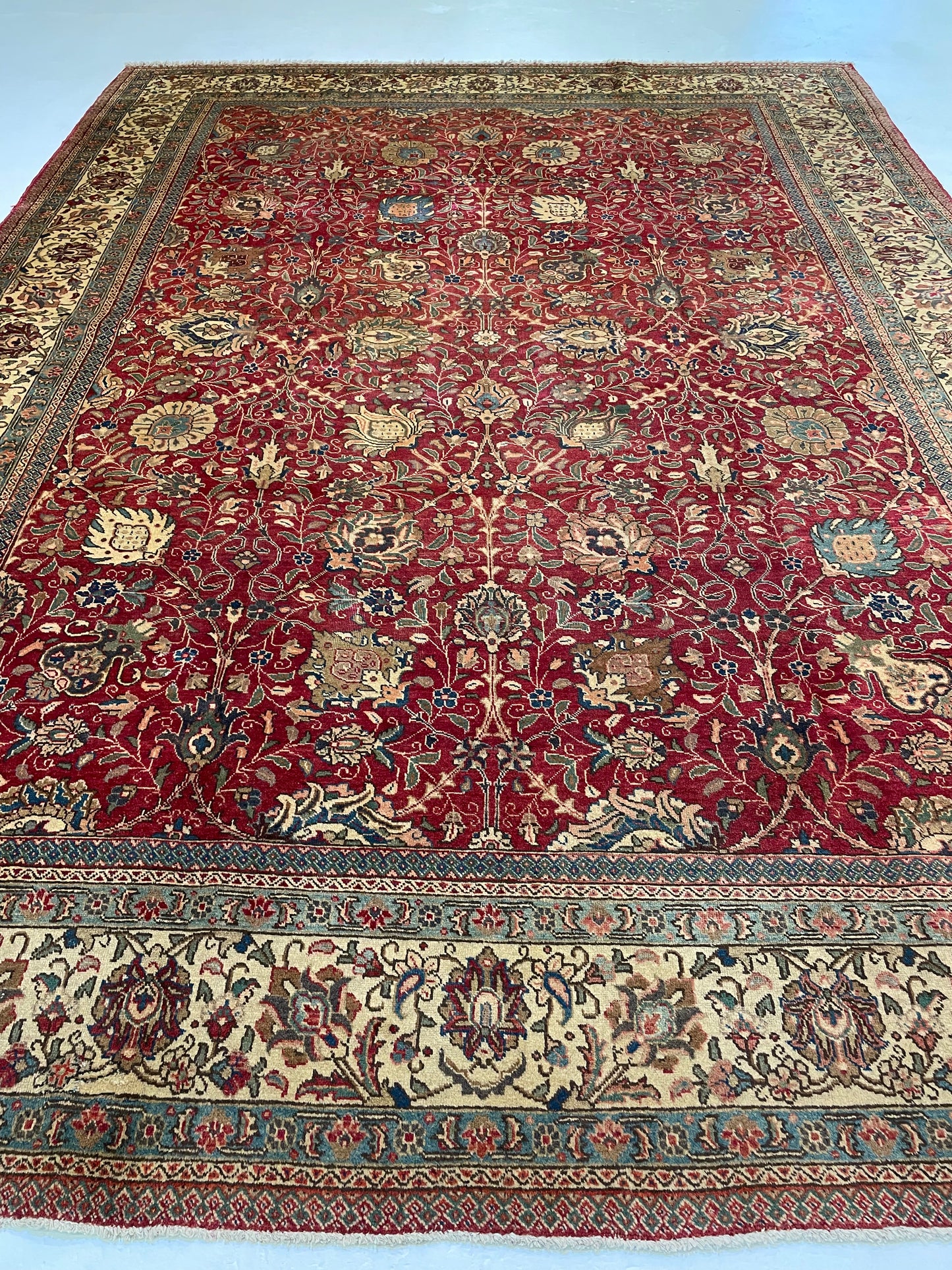 Hand-Knotted Wool Rug Tabriz 9'8" x 13'4"
