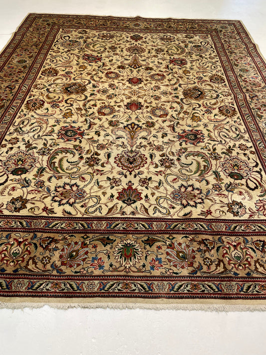 Hand-Knotted Wool Rug Tabriz 10' x 12'6"