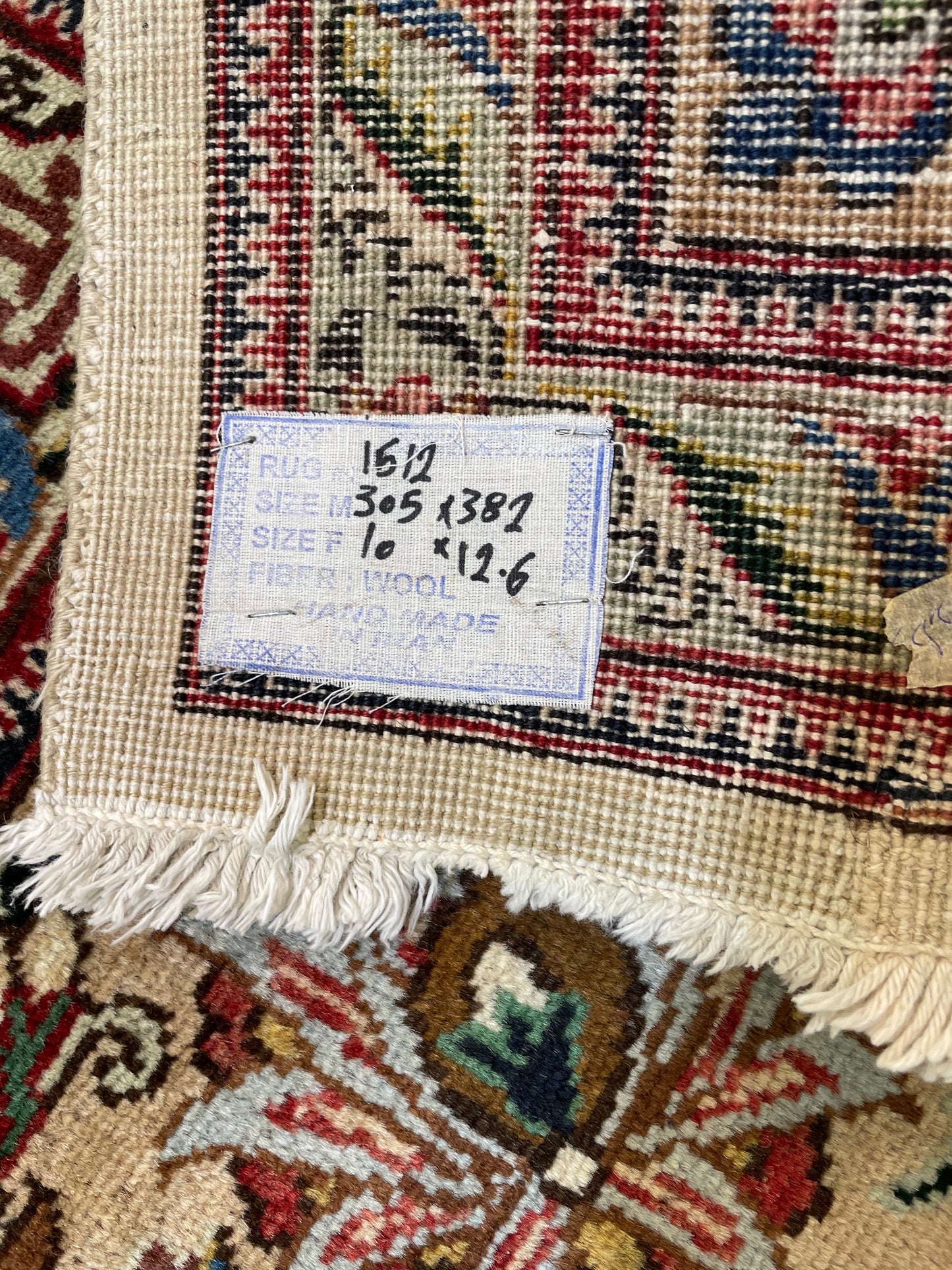 Hand-Knotted Wool Rug Tabriz 10' x 12'6"