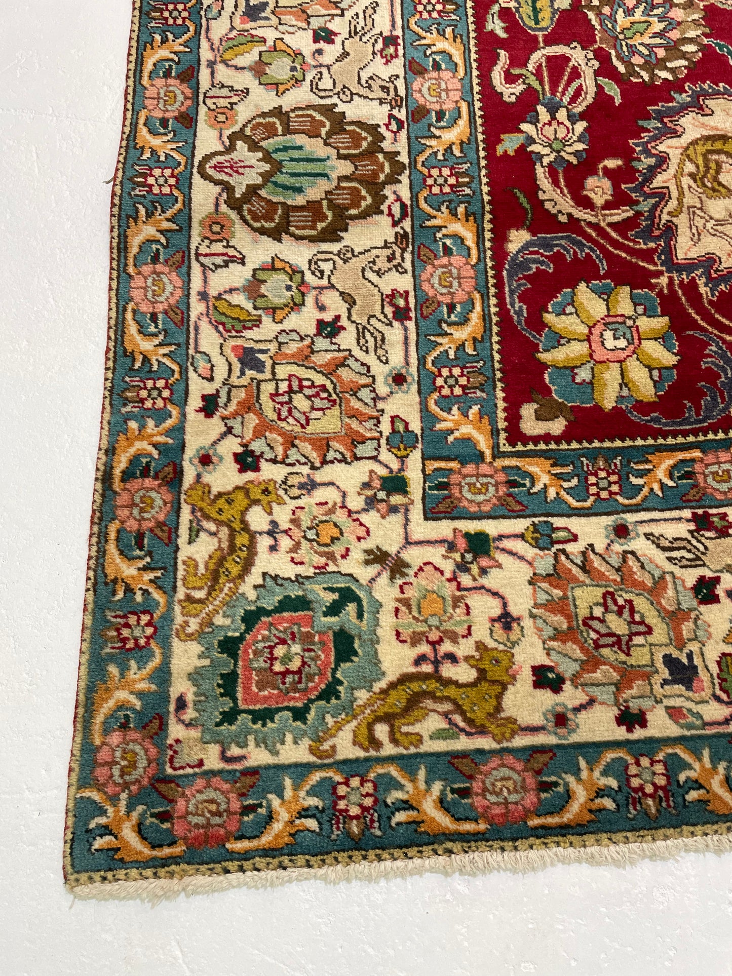 Hand-Knotted Wool Rug Tabriz 10' x 13'2"