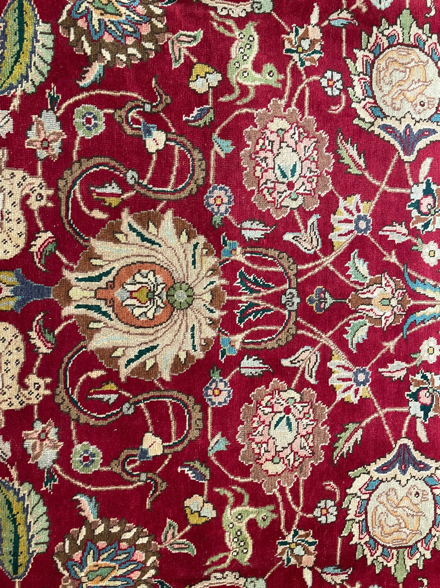Hand-Knotted Wool Rug Tabriz 10' x 13'2"