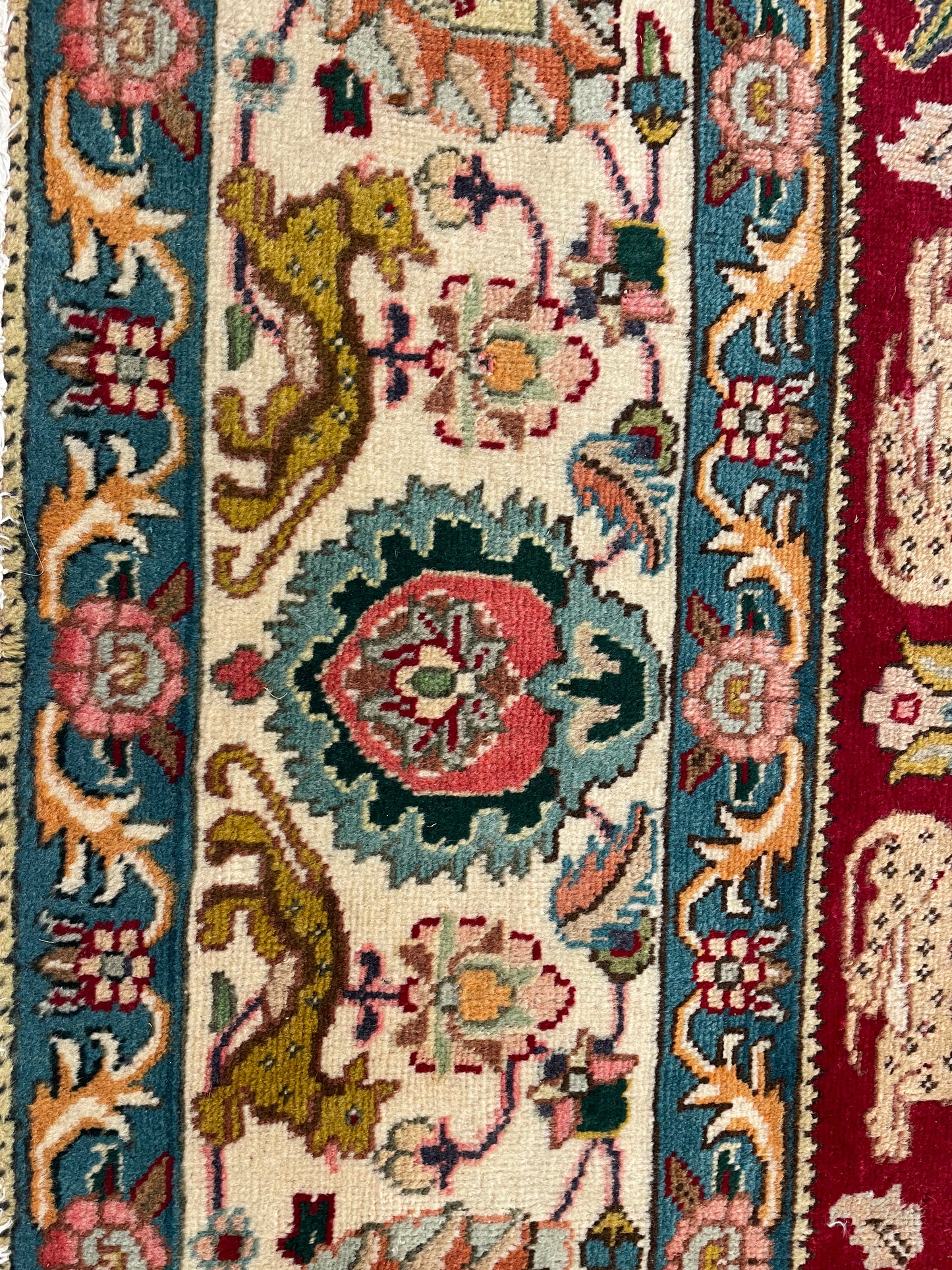 Hand-Knotted Wool Rug Tabriz 10' x 13'2"