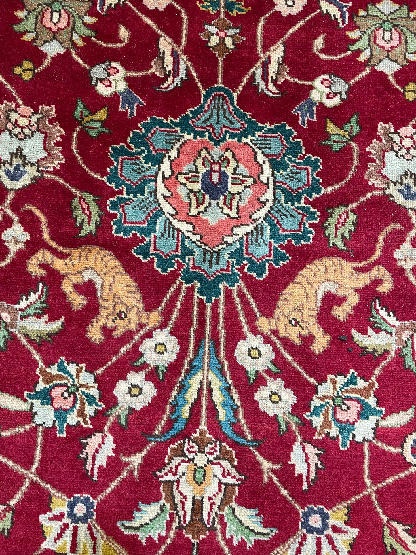 Hand-Knotted Wool Rug Tabriz 10' x 13'2"