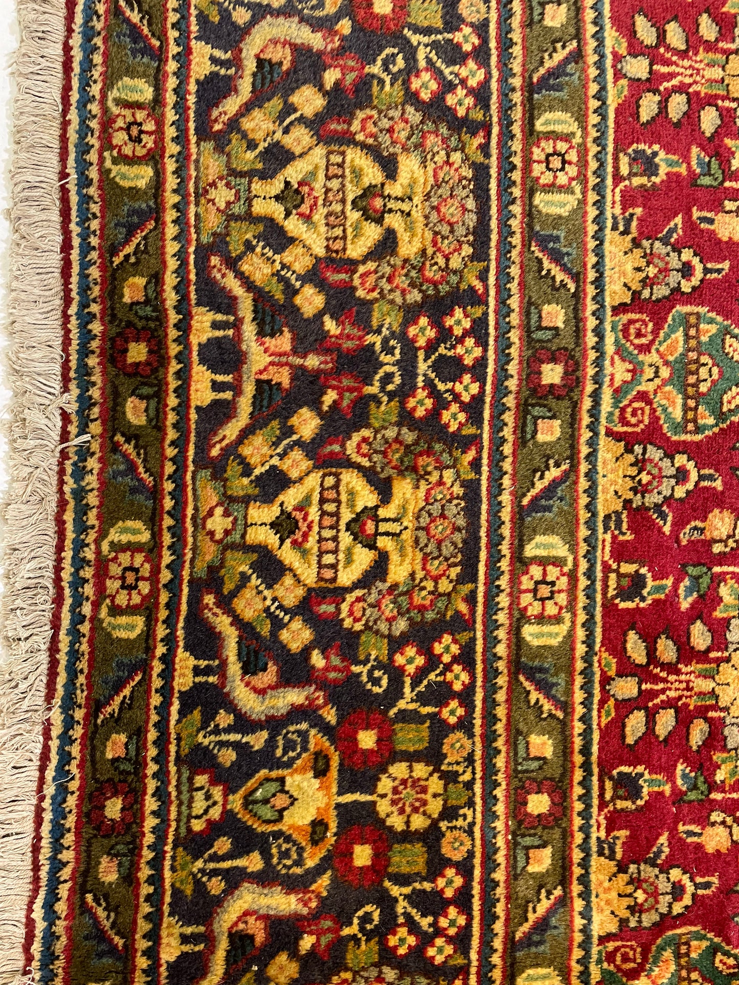 Hand-Knotted Wool Rug Tabriz 9'6" x 12'11"