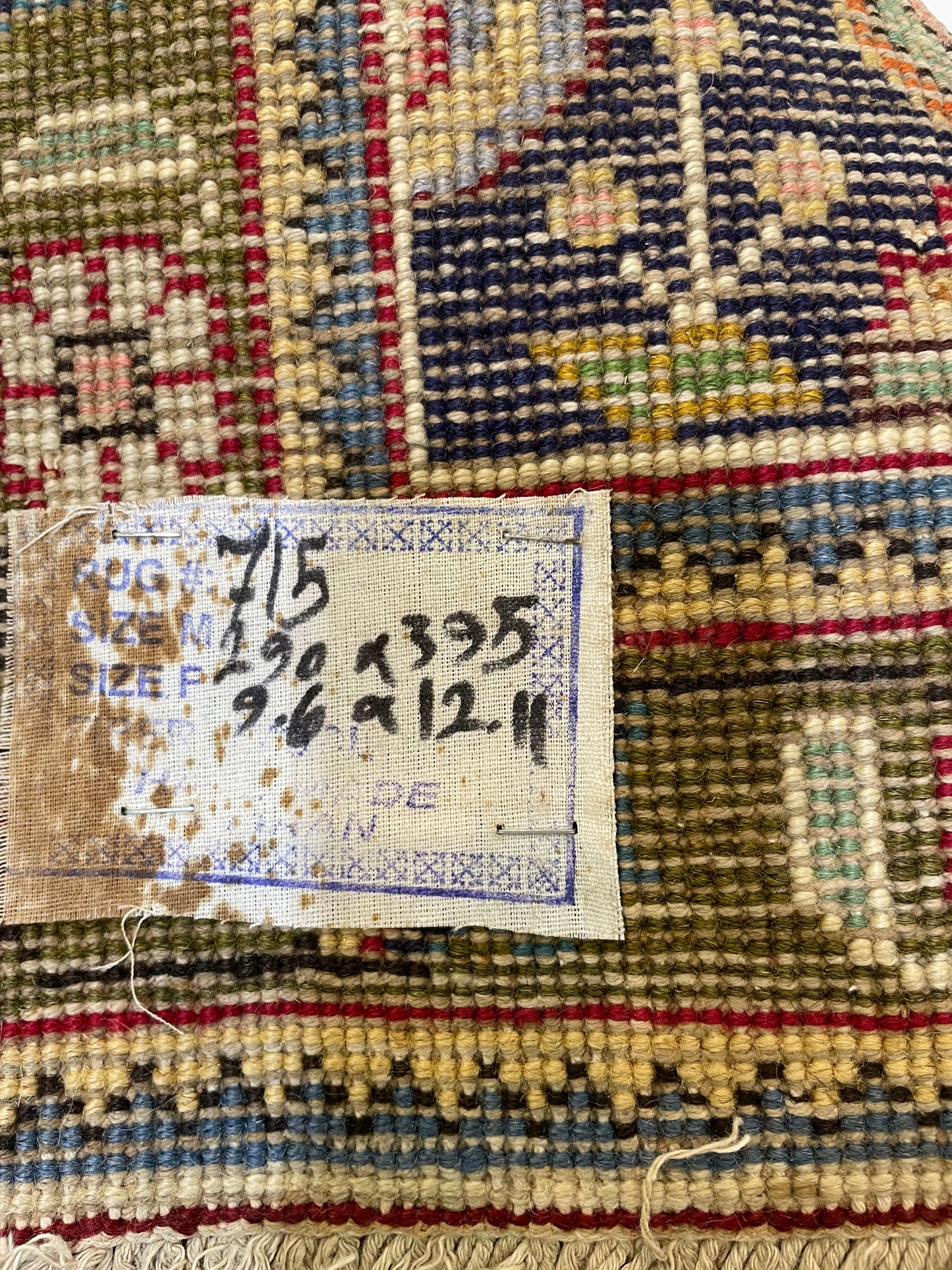 Hand-Knotted Wool Rug Tabriz 9'6" x 12'11"