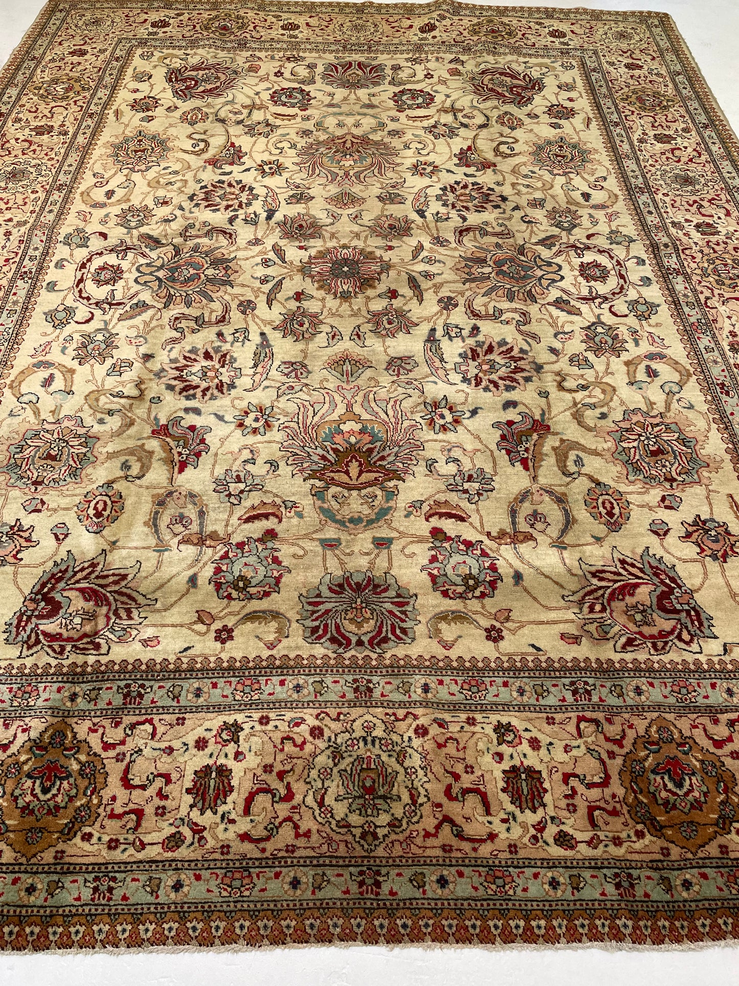 Hand-Knotted Wool Rug Tabriz 8'4" x 11'10"