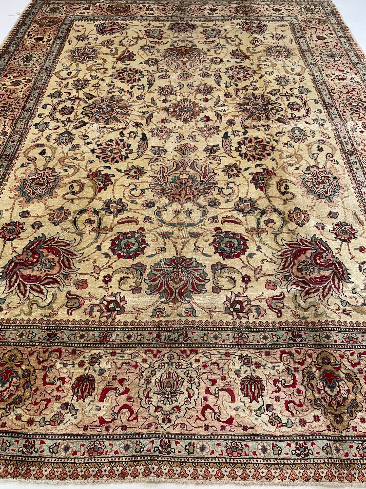 Hand-Knotted Wool Rug Tabriz 8'4" x 11'10"