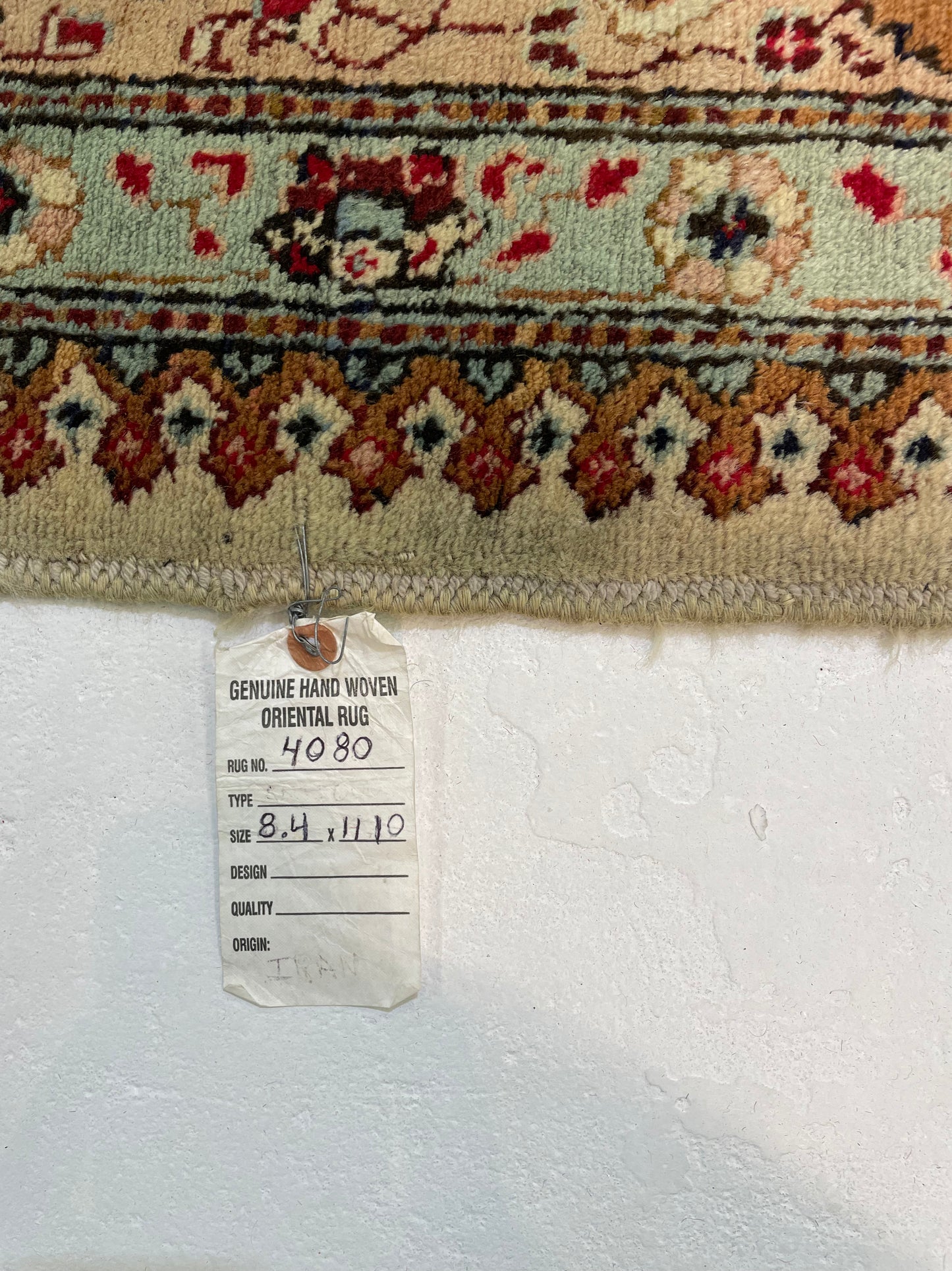 Hand-Knotted Wool Rug Tabriz 8'4" x 11'10"