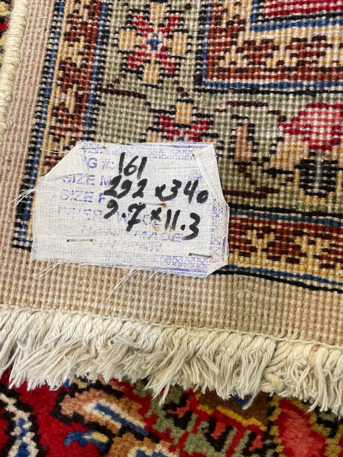 Hand-Knotted Wool Rug Tabriz Signed 9'7" x 11'3"