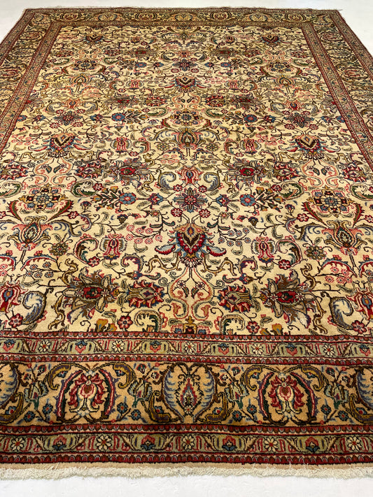 Hand-Knotted Wool Rug Tabriz 9'10" x 12'9"