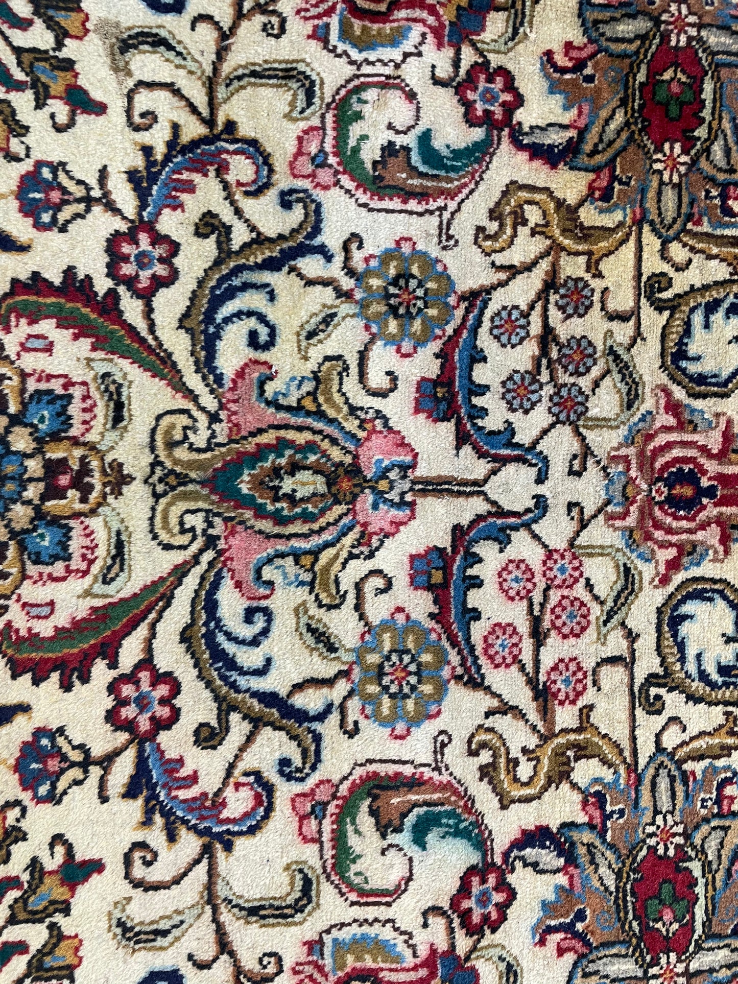 Hand-Knotted Wool Rug Tabriz 9'10" x 12'9"