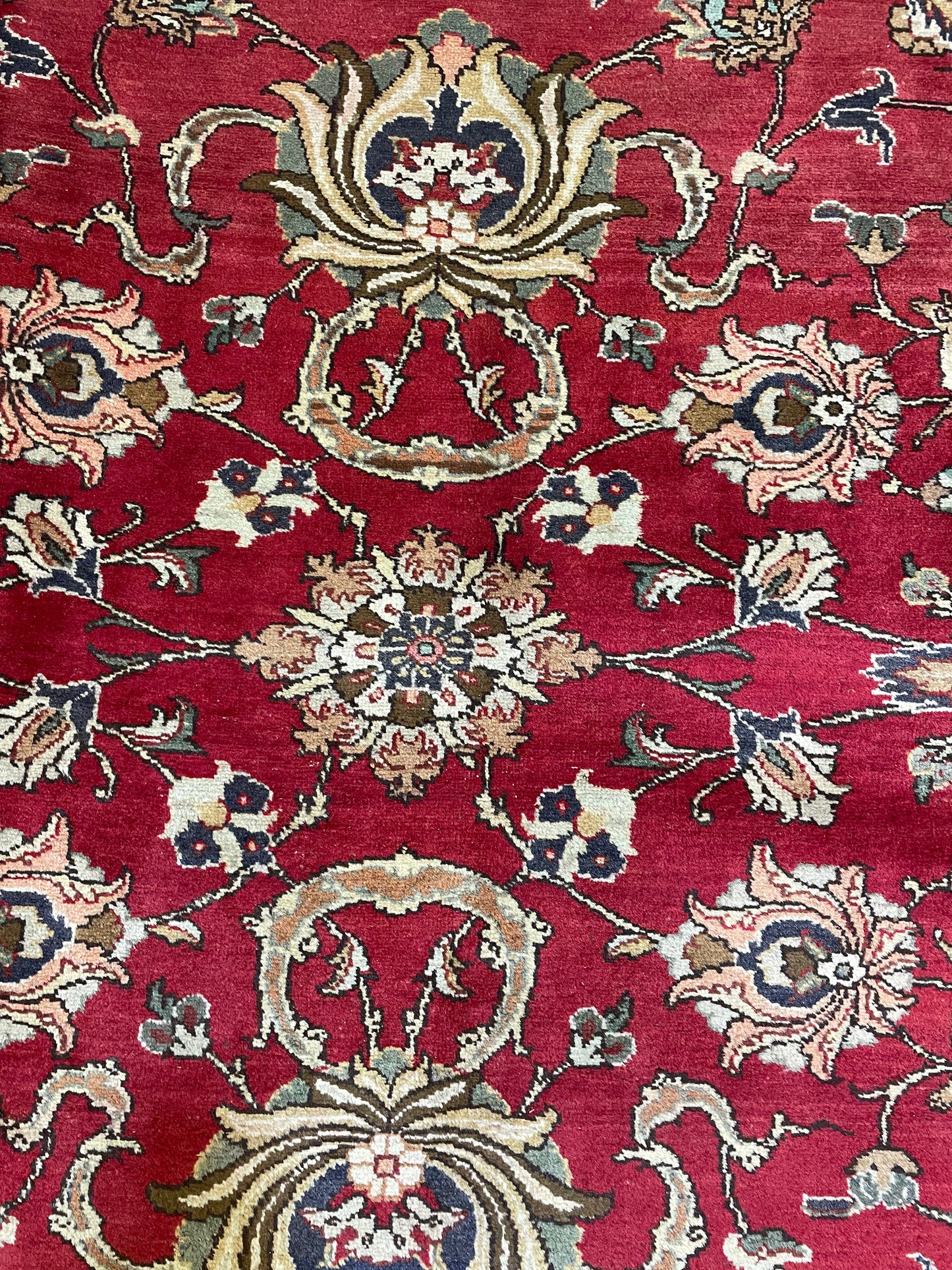 Hand-Knotted Wool Rug Tabriz 9'10" x 13'
