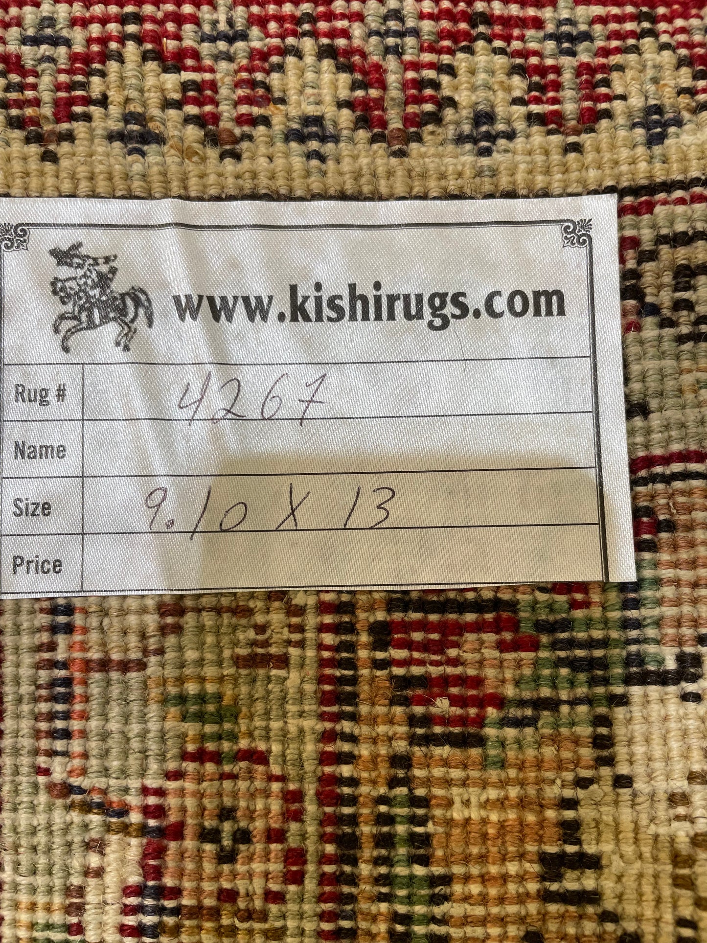 Hand-Knotted Wool Rug Tabriz 9'10" x 13'