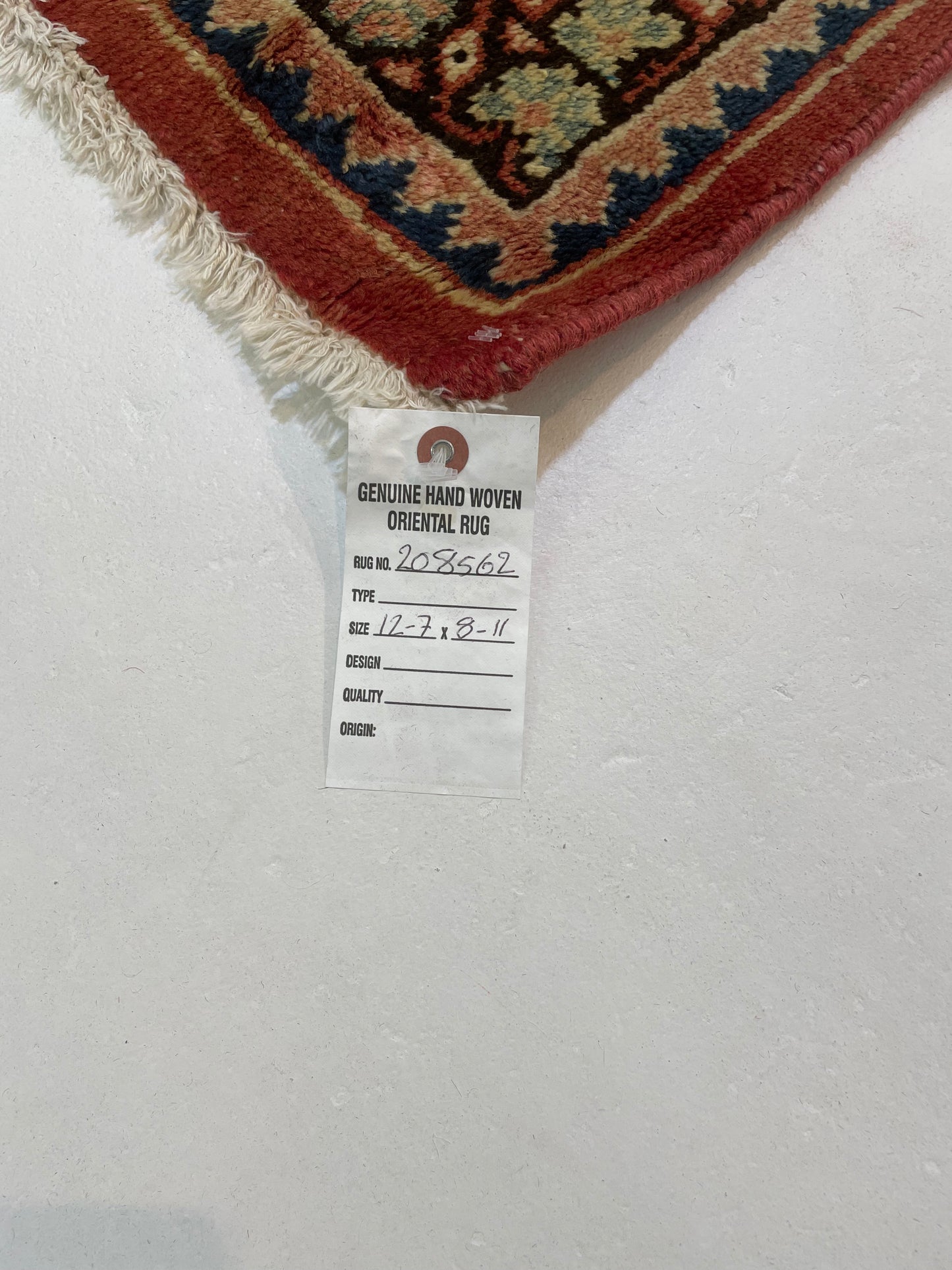 Hand-Knotted Wool Rug Mahal 8'11" x 12'7"