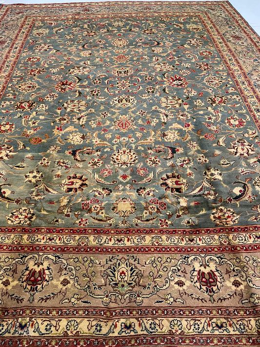 Hand-Knotted Wool Rug Tabriz 10' x 12'10"