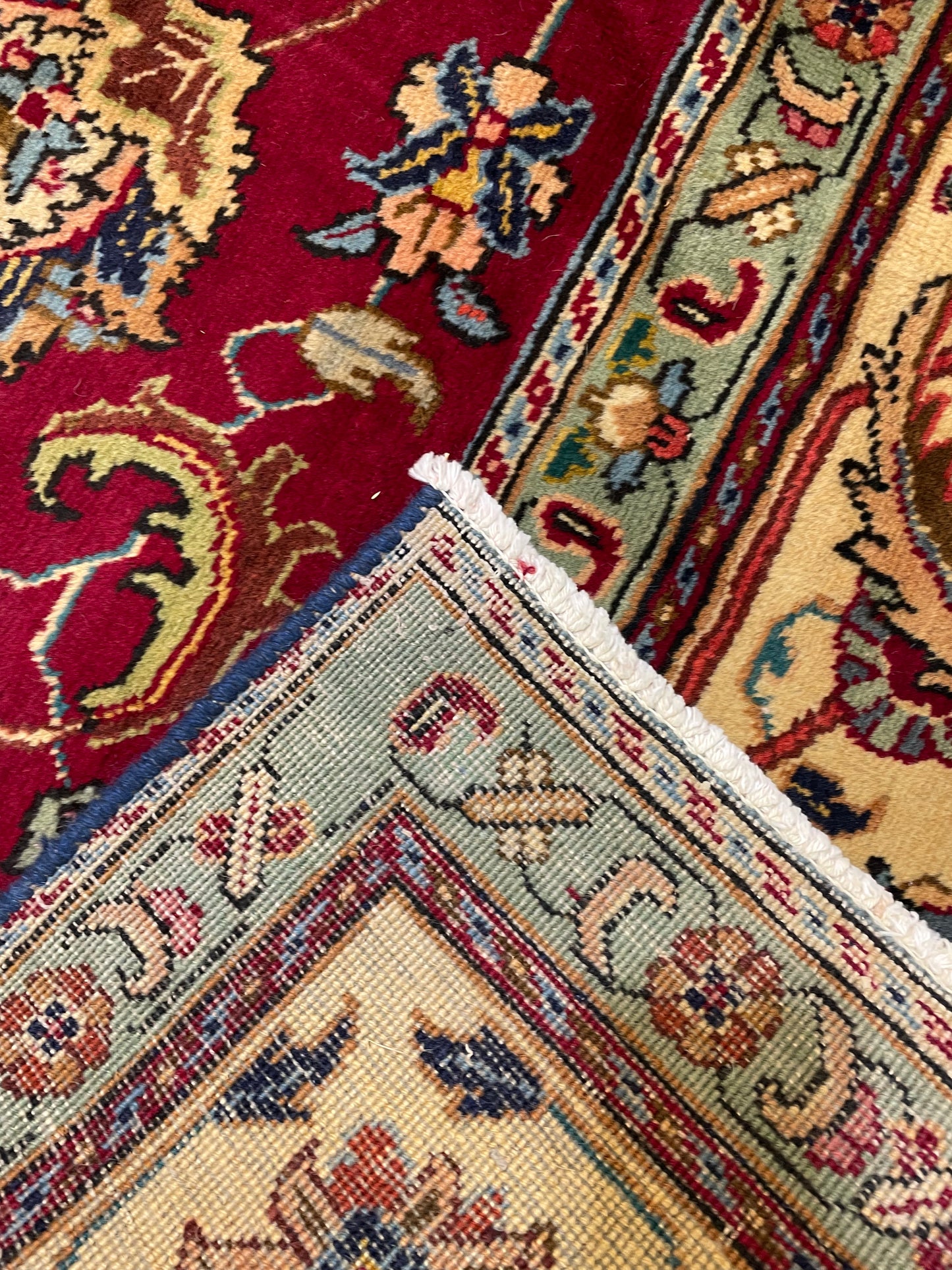 Hand-Knotted Wool Rug Tabriz 10' x 13'