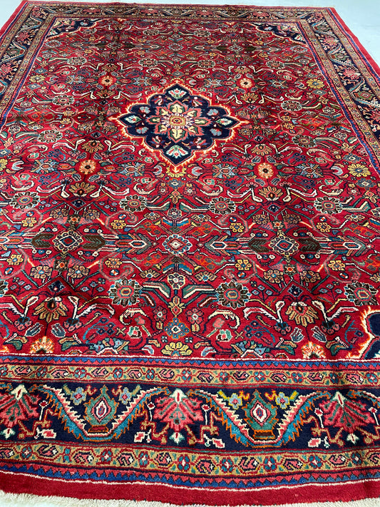 Hand-Knotted Wool Rug Mahal 9'9" x 13'3"