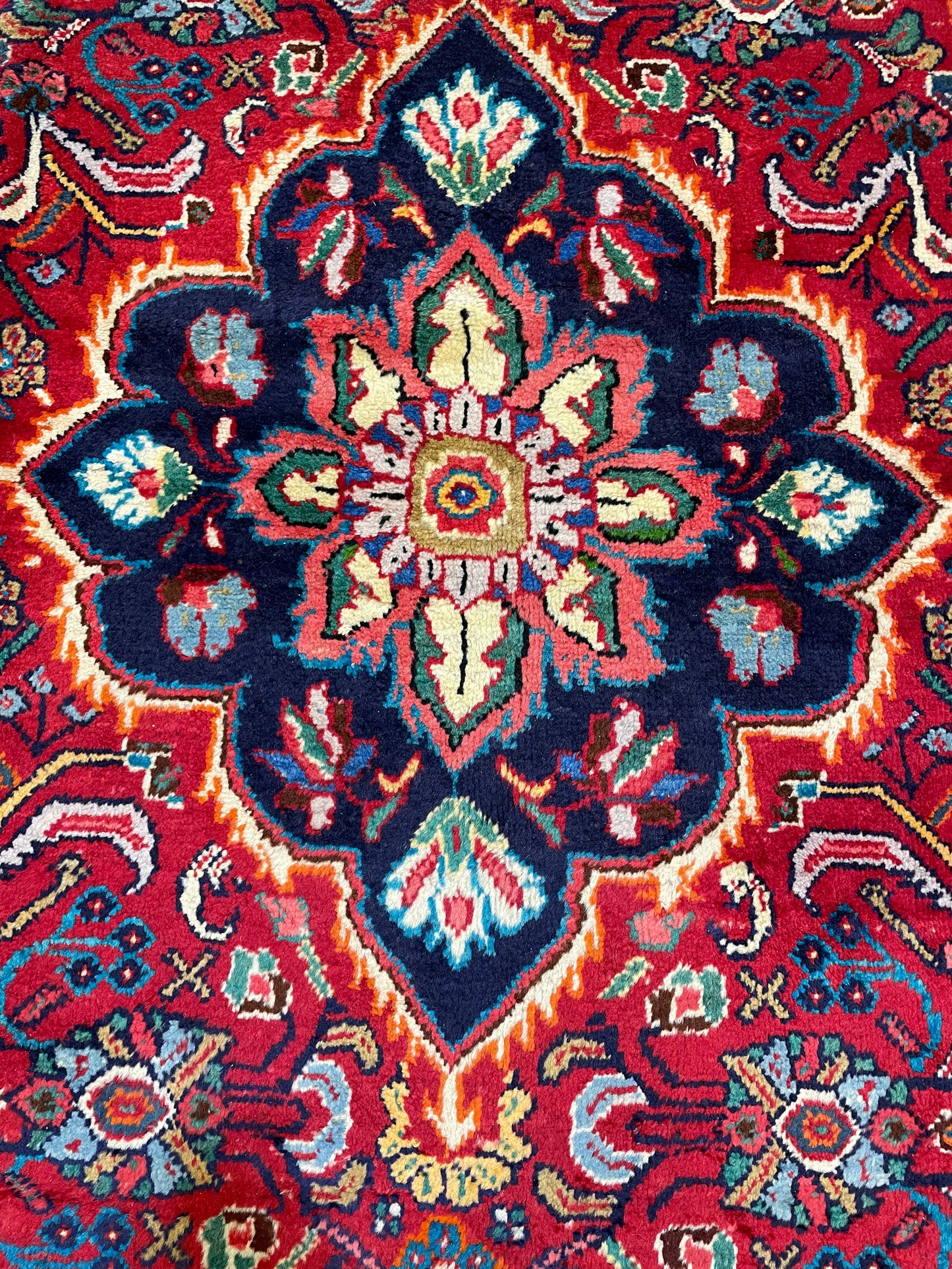 Hand-Knotted Wool Rug Mahal 9'9" x 13'3"
