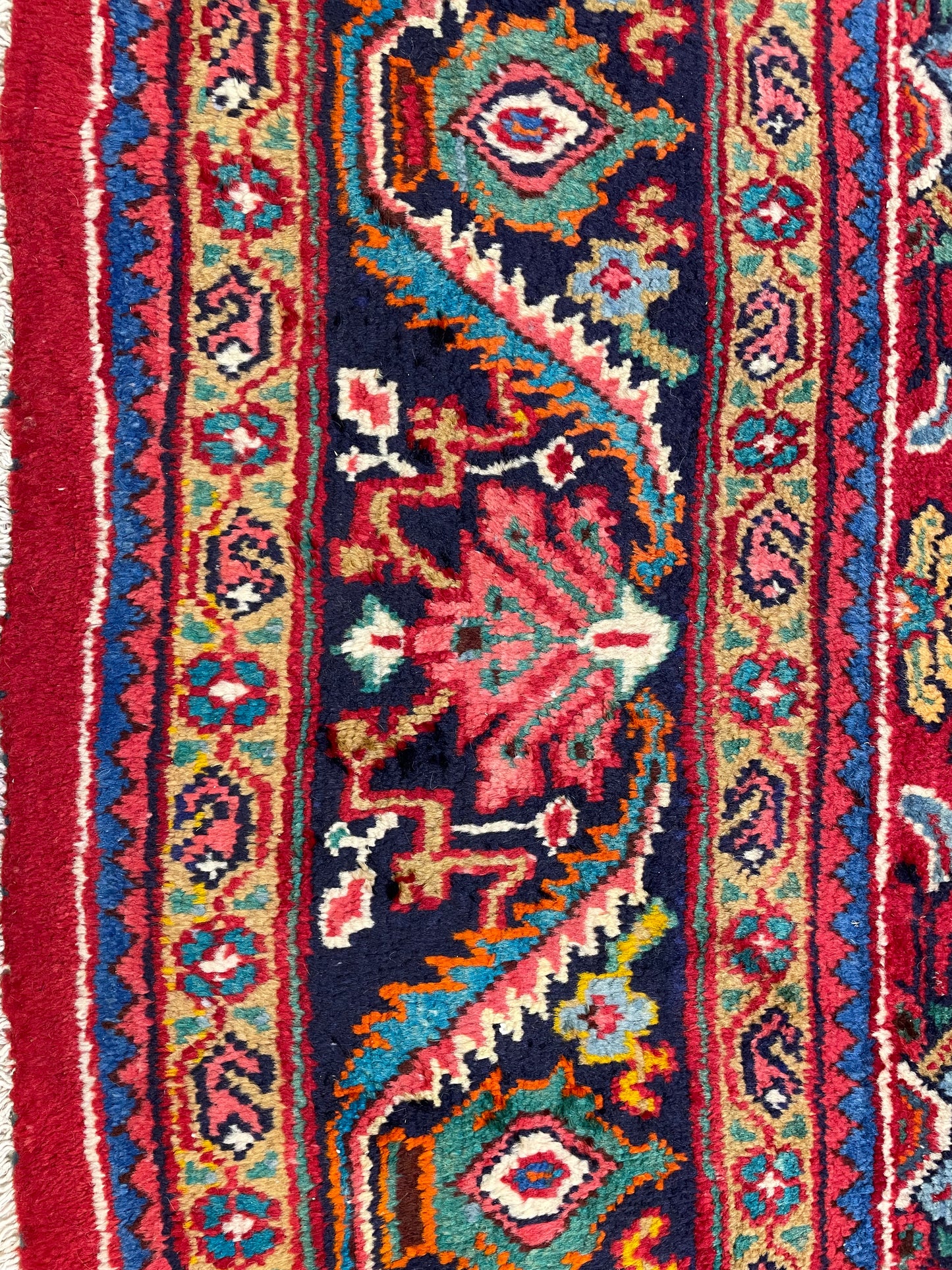 Hand-Knotted Wool Rug Mahal 9'9" x 13'3"