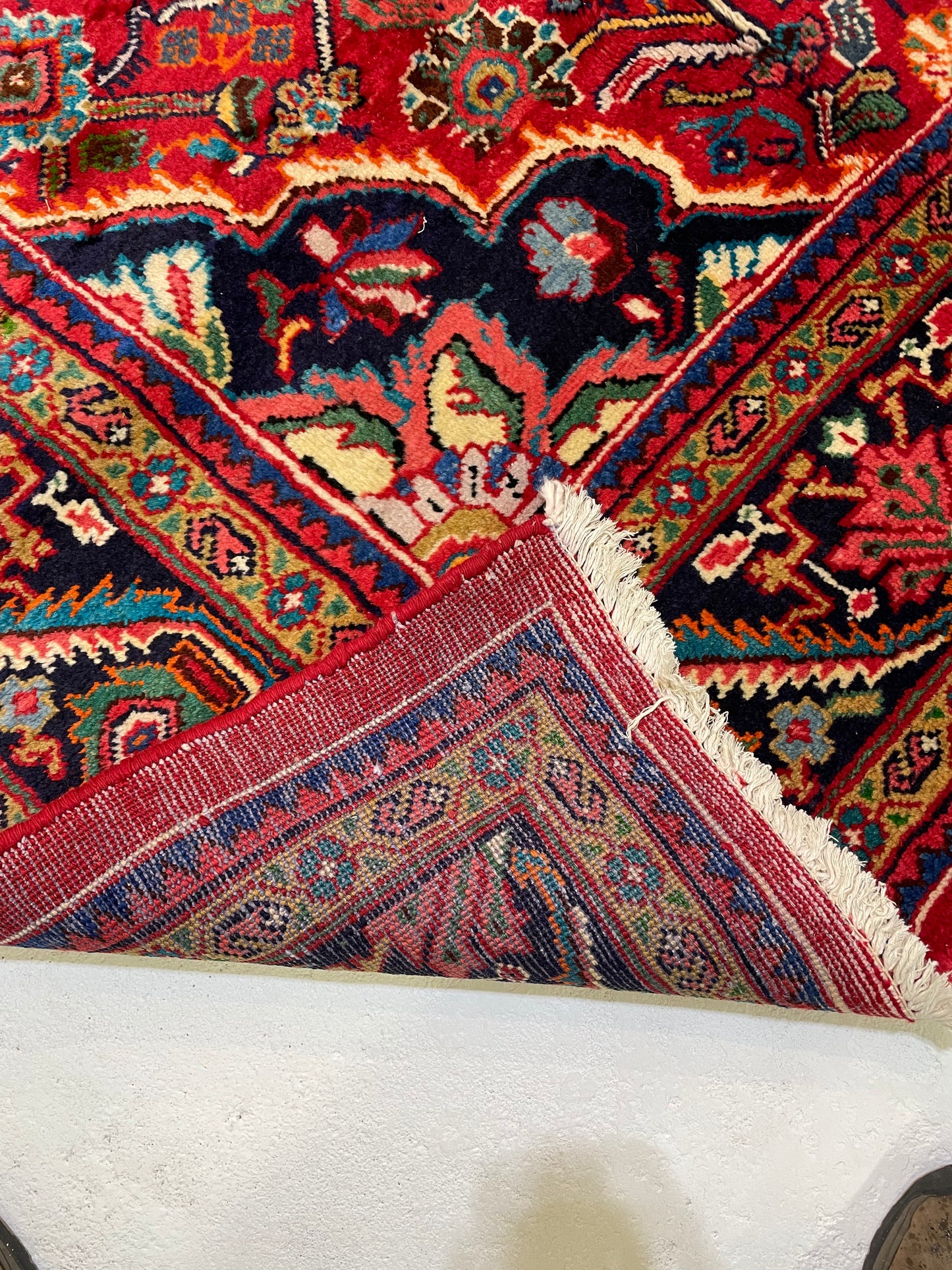 Hand-Knotted Wool Rug Mahal 9'9" x 13'3"