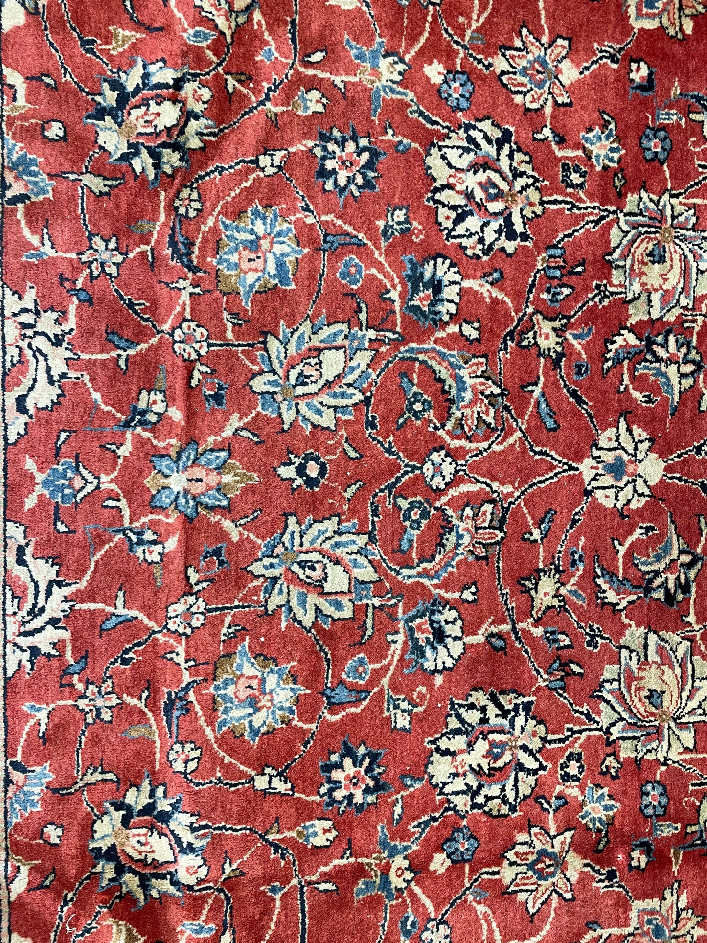 Hand-Knotted Wool Rug Sarouk 8'9" x 11'8"