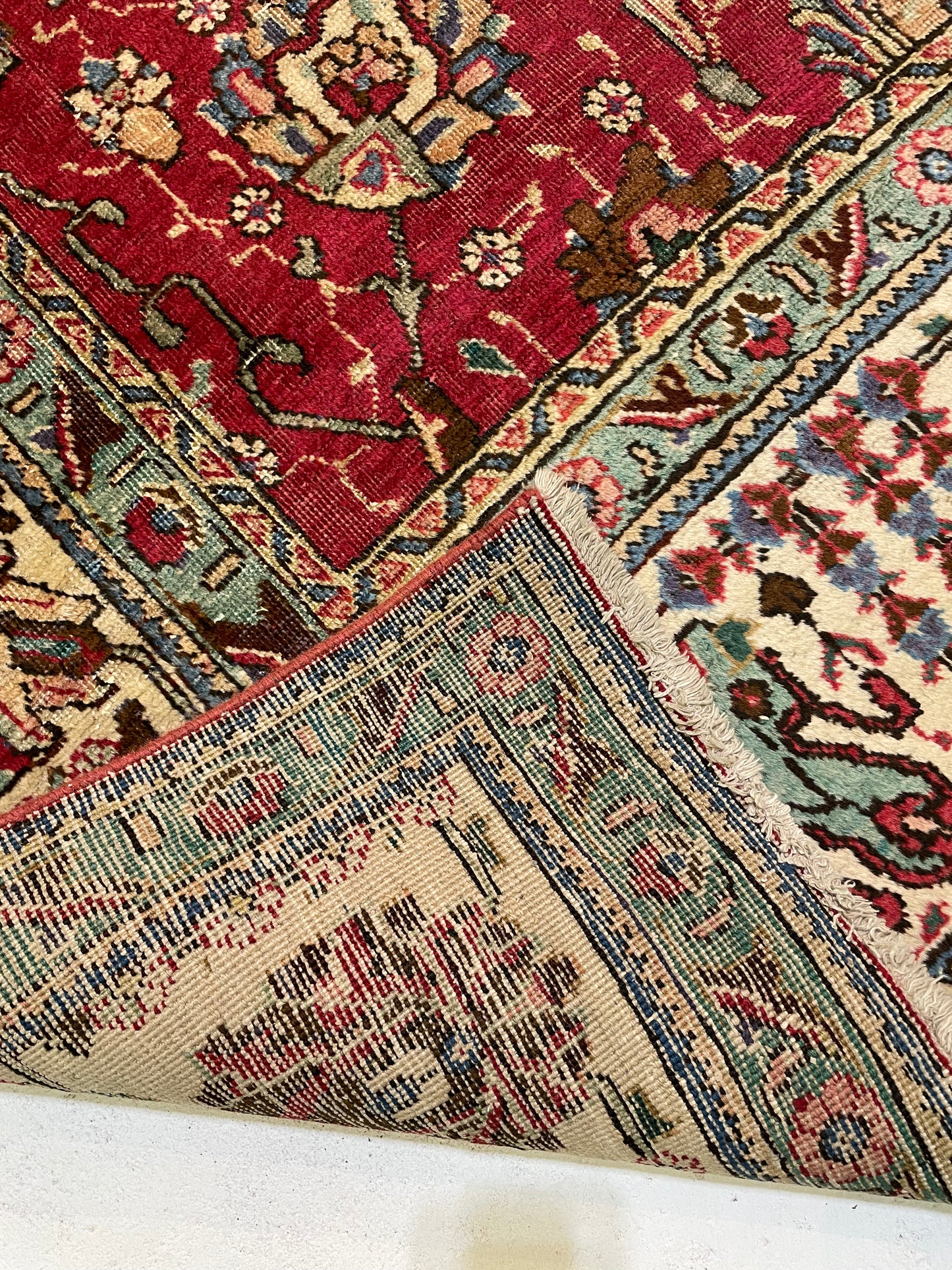 Hand-Knotted Wool Rug Tabriz 10' x 11'4"