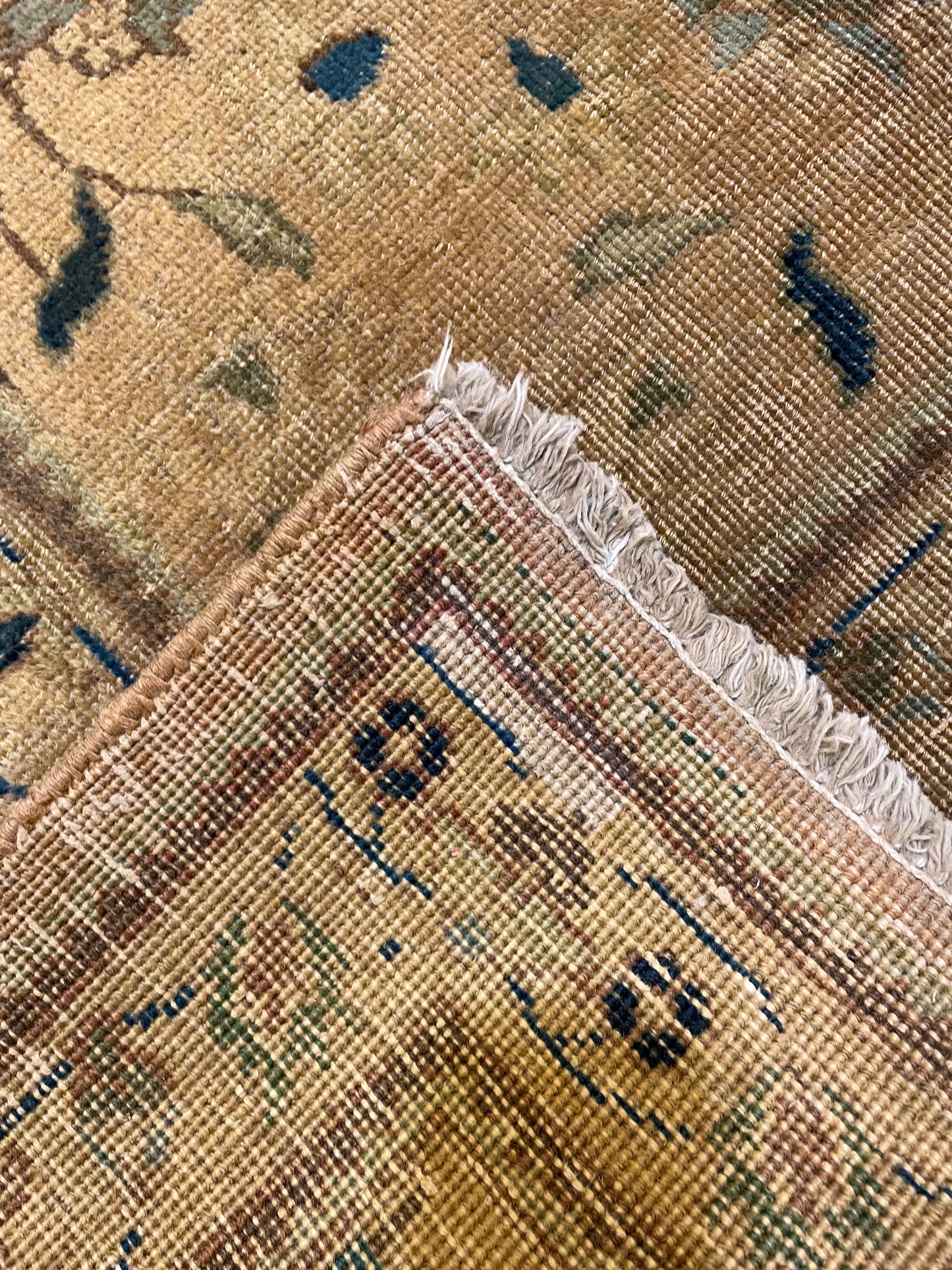 Hand-Knotted Wool Rug Tabriz Tea Washed 9'2" x 12'5"