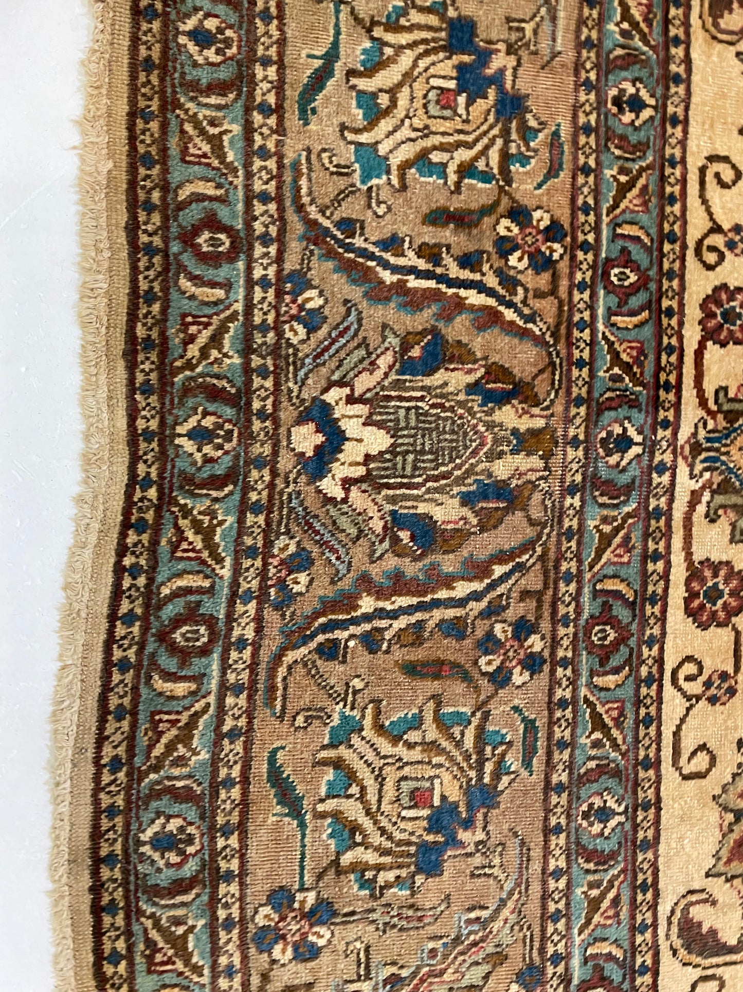Hand-Knotted Wool Rug Tabriz 10' x 13'