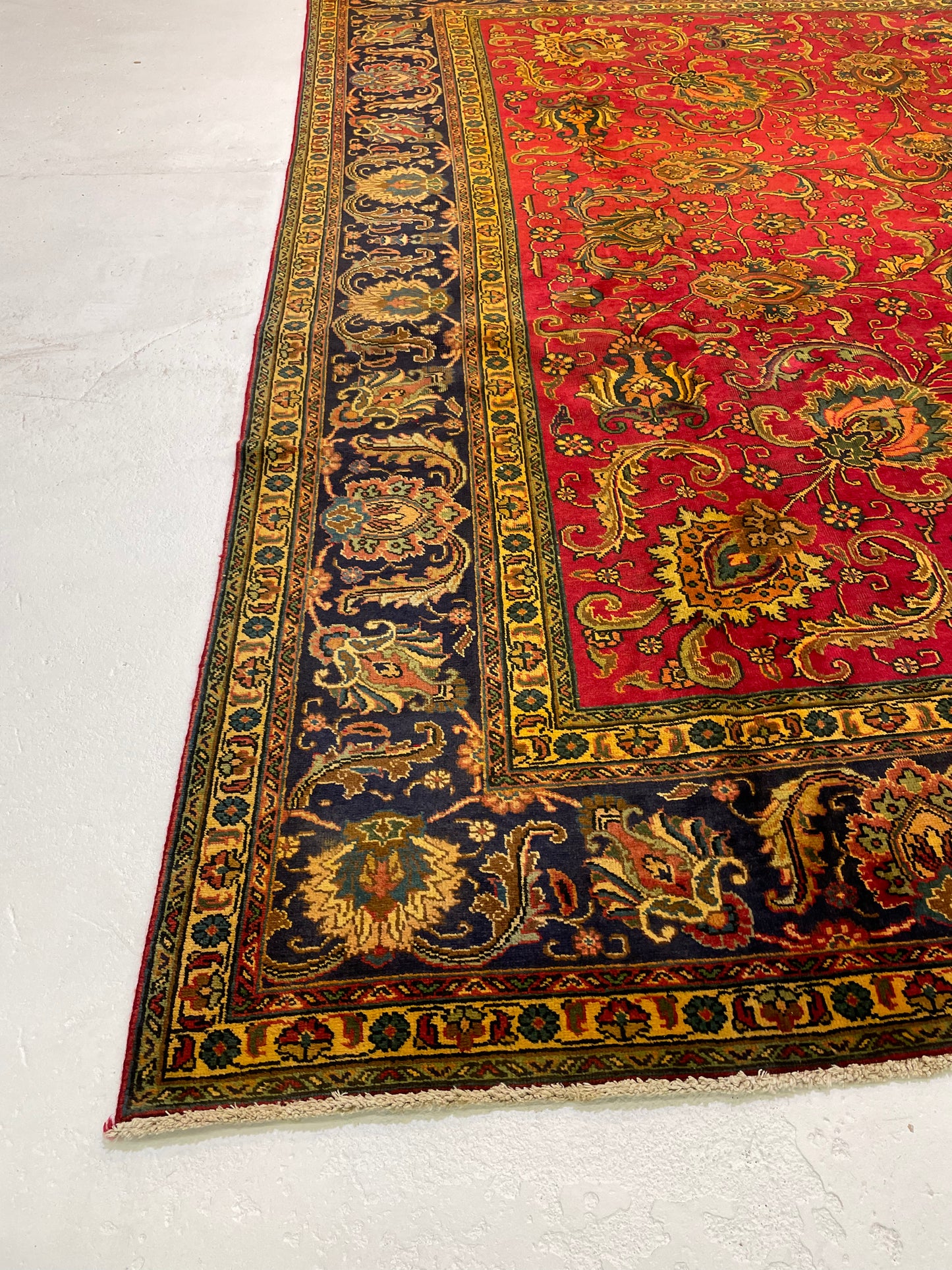 Hand-Knotted Wool Rug Tabriz Square Square 9'9" x 10'2"