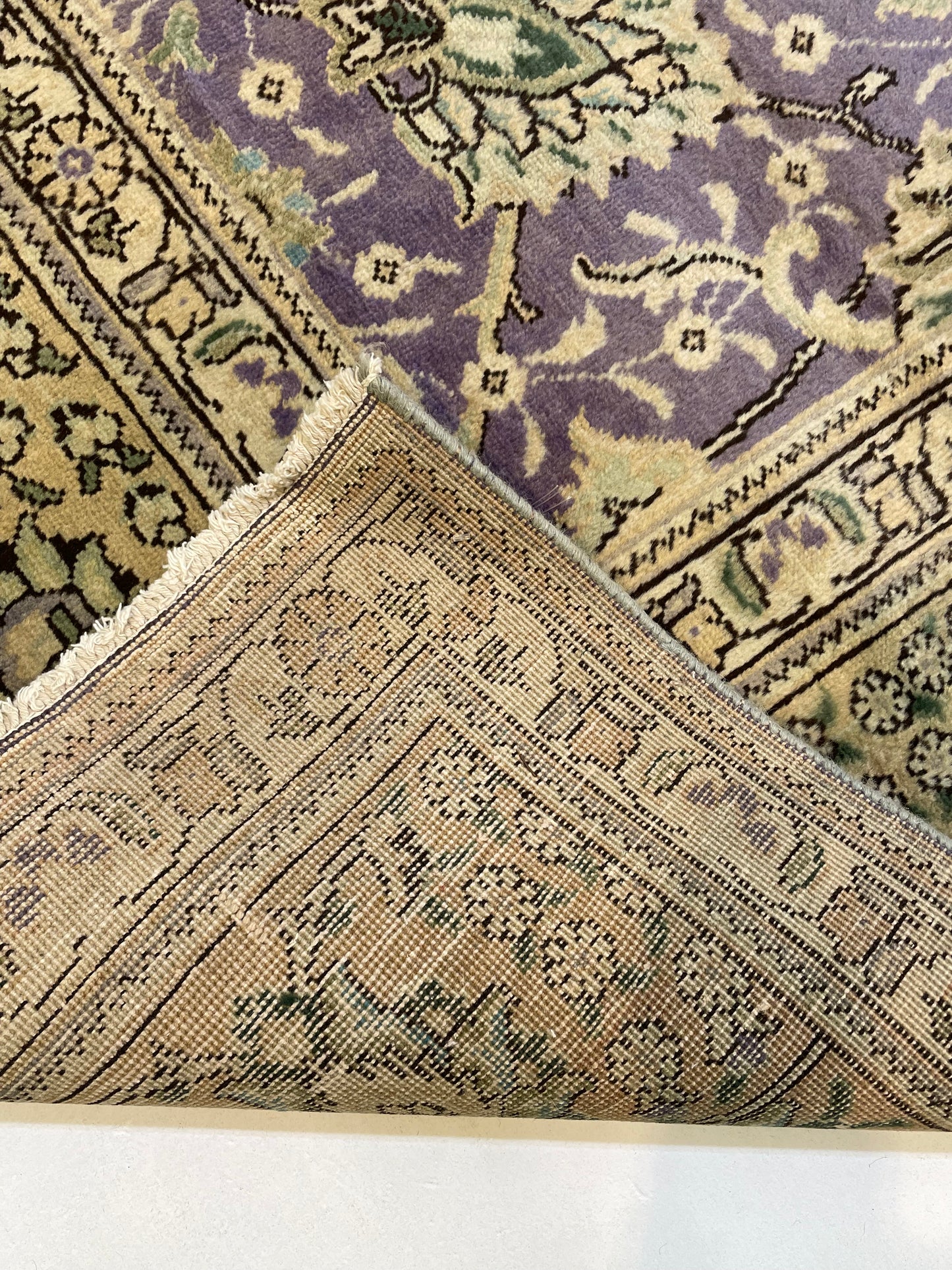 Hand-Knotted Wool Rug Tabriz 9'8" x 13'2"