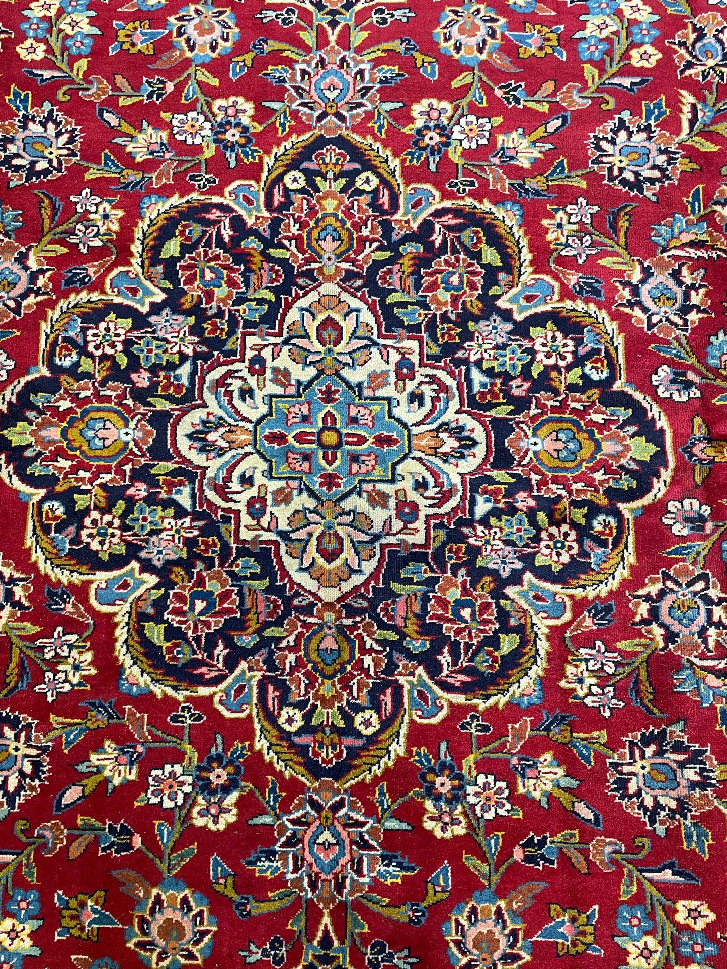 Hand-Knotted Wool Rug Kashan 10' x 13'6"