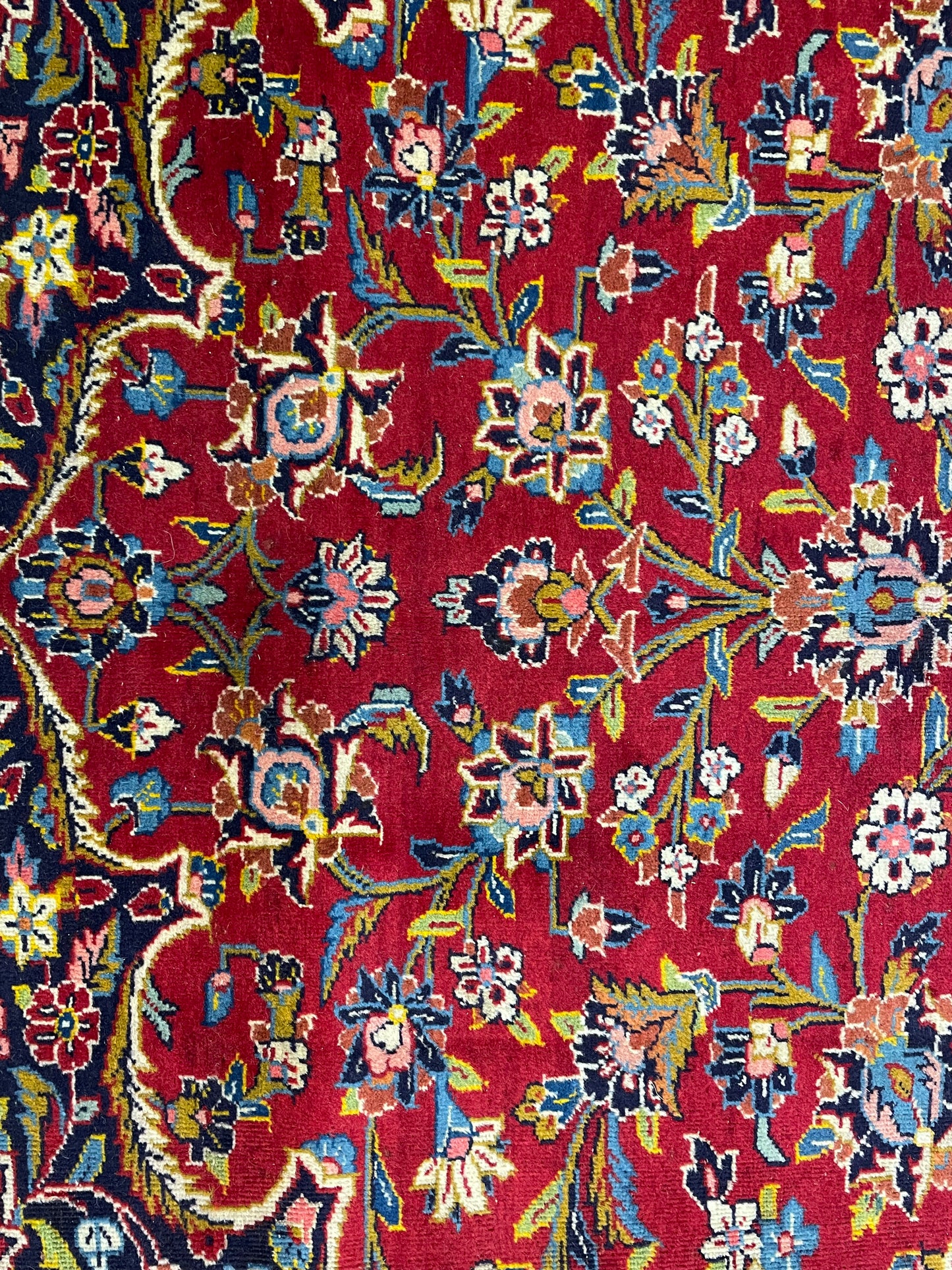 Hand-Knotted Wool Rug Kashan 10' x 13'6"