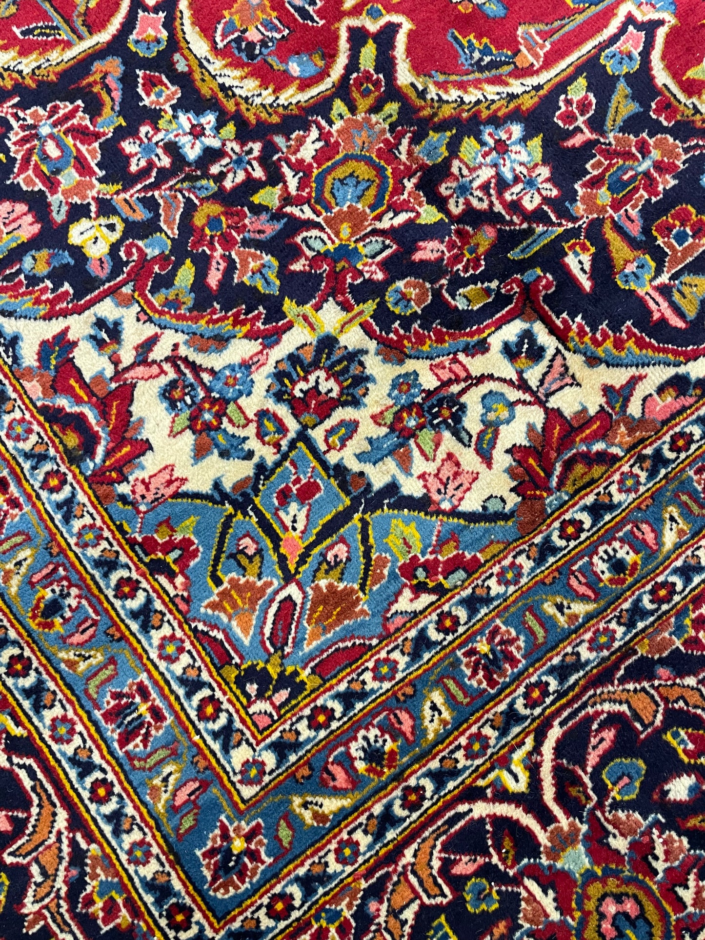 Hand-Knotted Wool Rug Kashan 10' x 13'6"