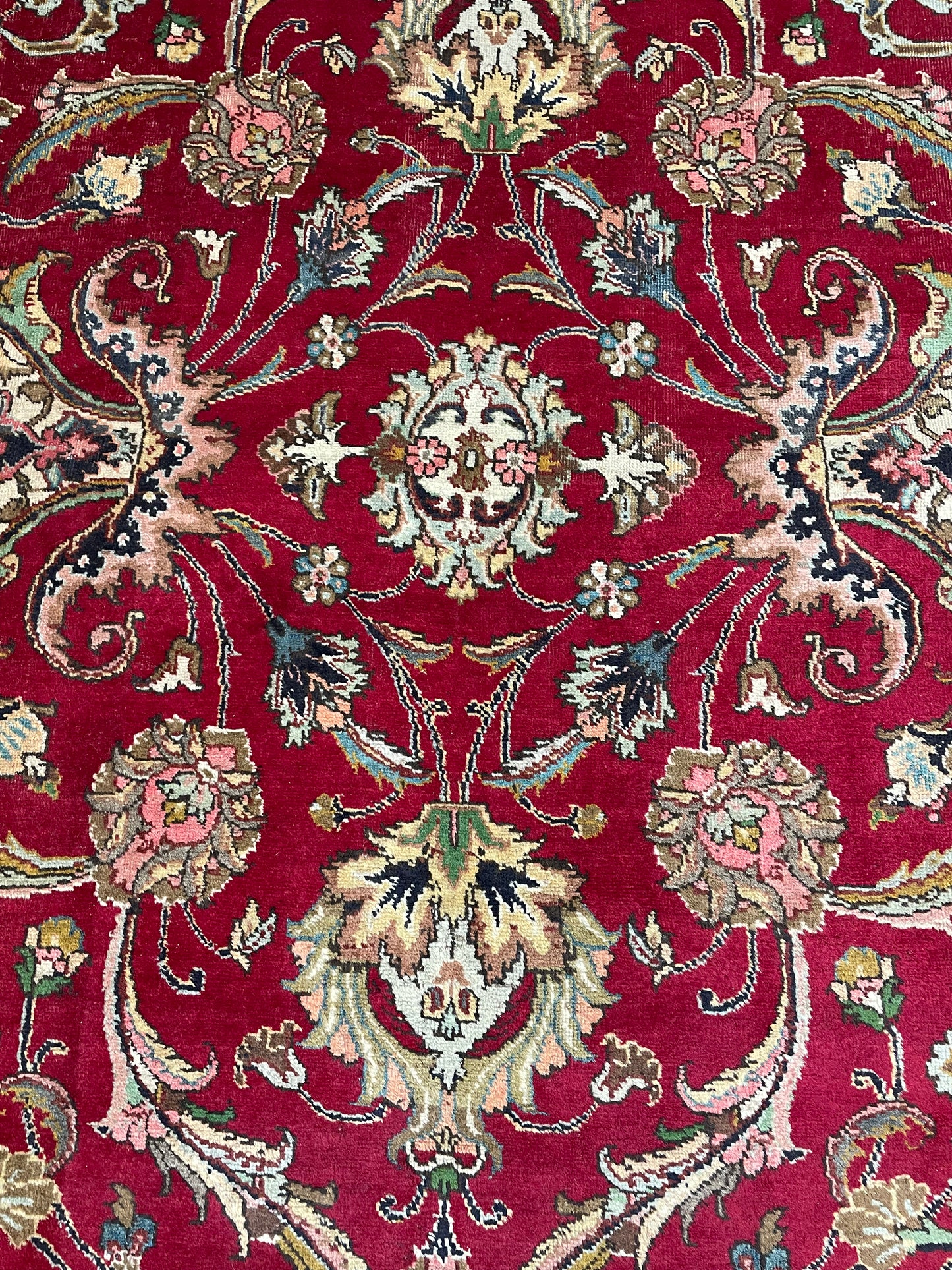 Hand-Knotted Wool Rug Tabriz 9'10" x 13'7"