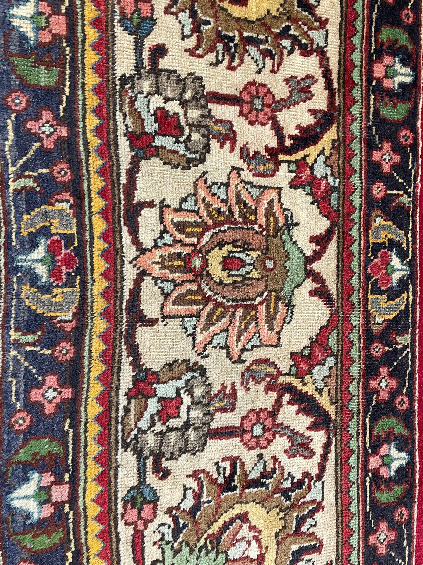Hand-Knotted Wool Rug Tabriz 9'10" x 13'7"
