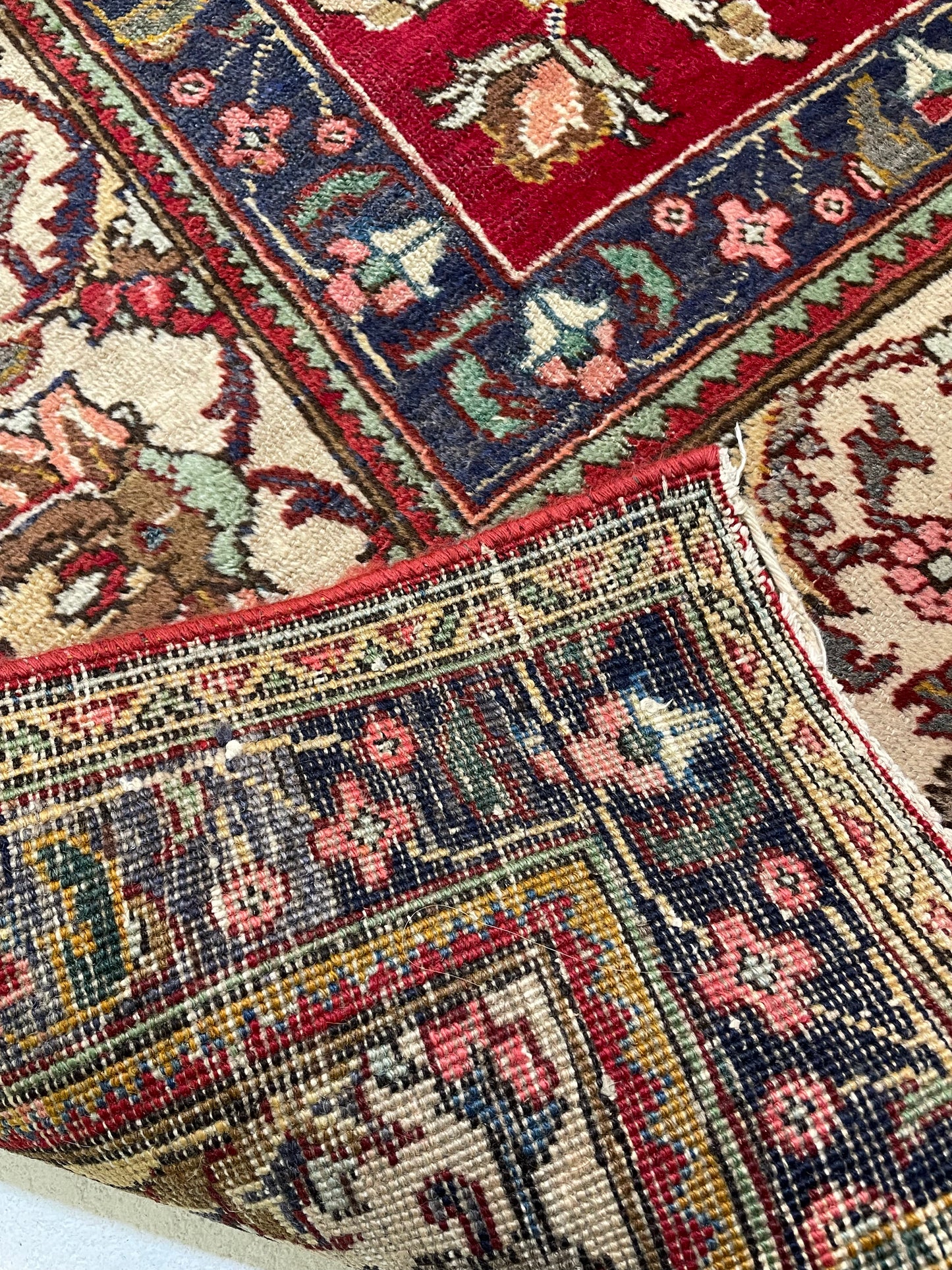 Hand-Knotted Wool Rug Tabriz 9'10" x 13'7"