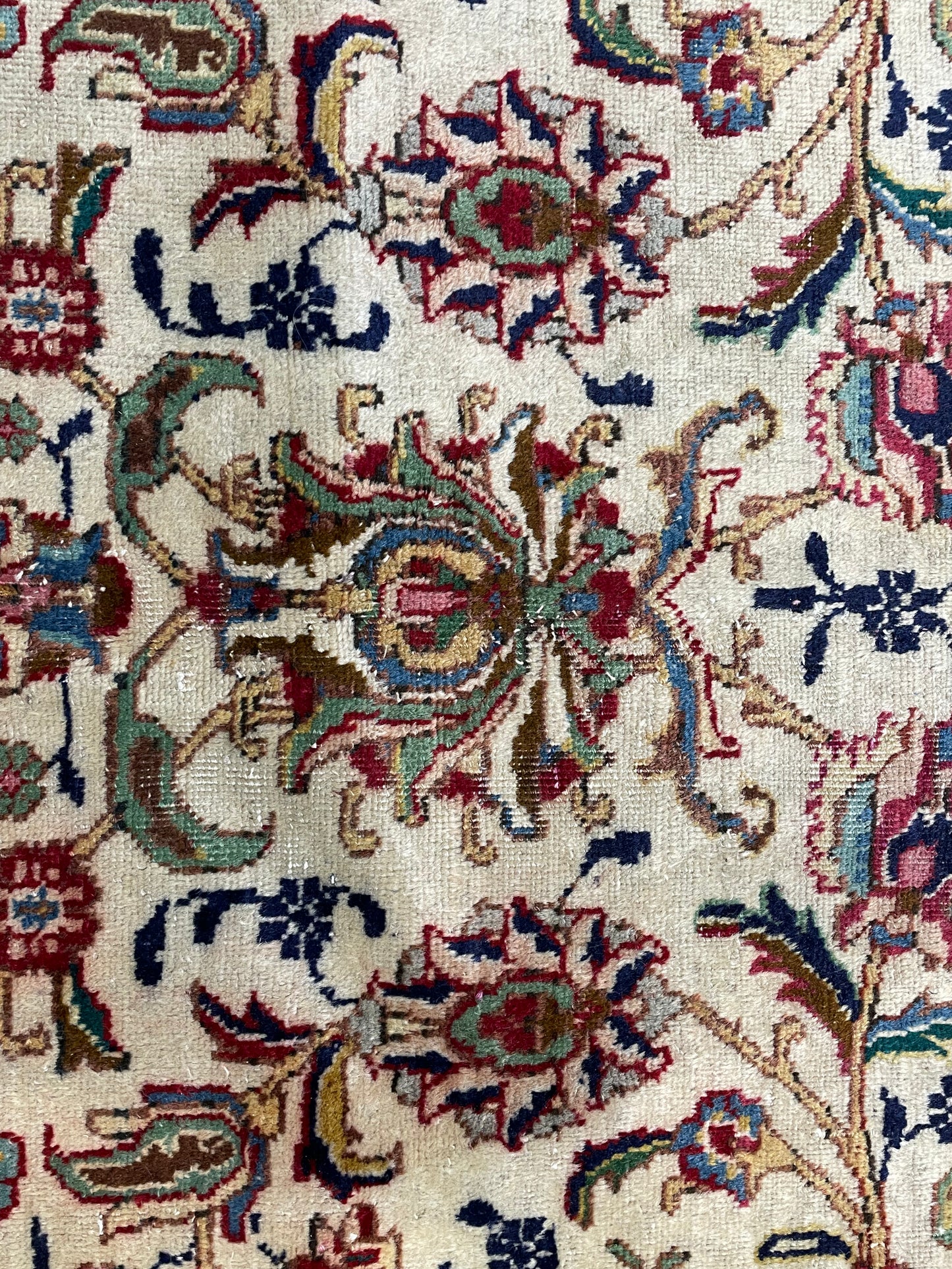 Hand-Knotted Wool Rug Tabriz Signed 10' x 13'