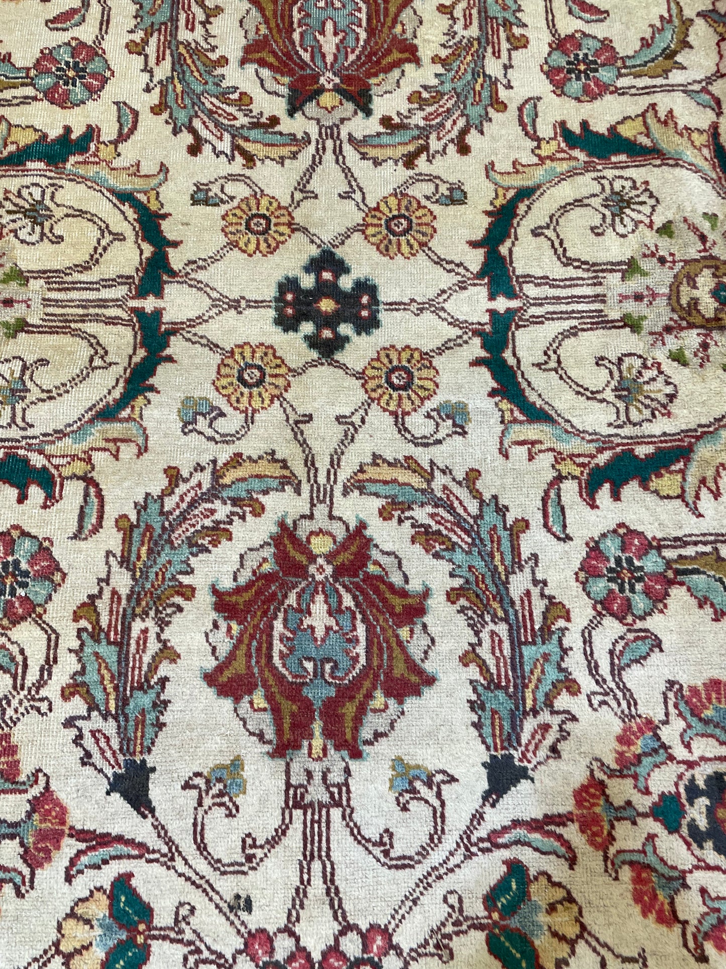 Hand-Knotted Wool Rug Tabriz 9'5" x 12'10"