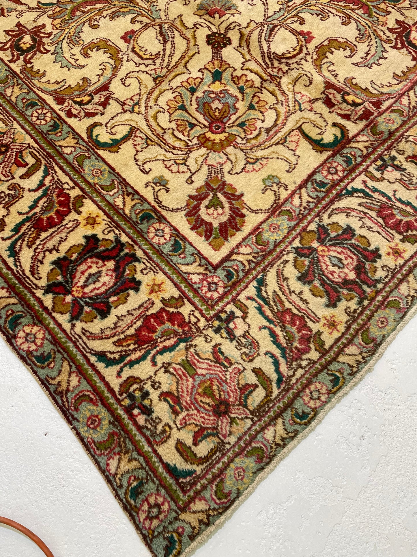 Hand-Knotted Wool Rug Tabriz 9'5" x 12'10"