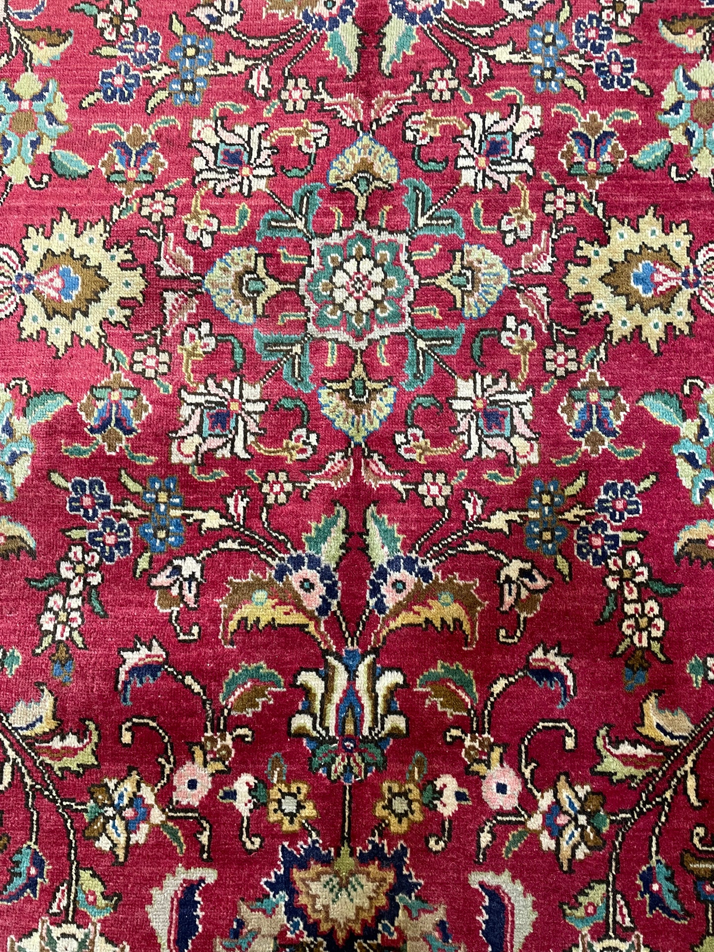 Hand-Knotted Wool Rug Tabriz 11'6" x 13'1"