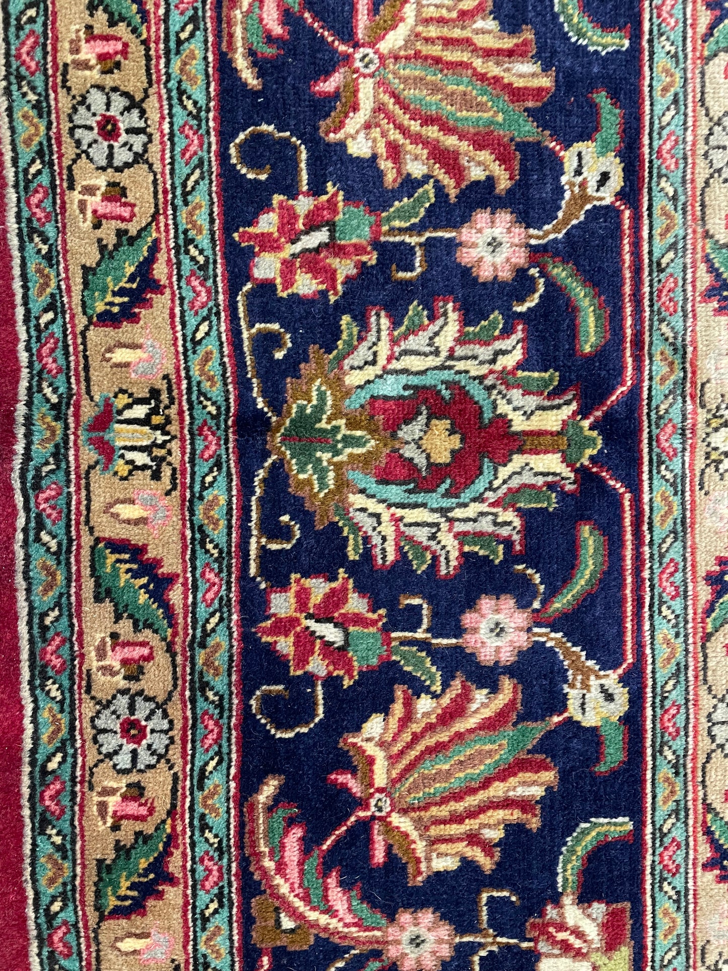Hand-Knotted Wool Rug Tabriz 11'6" x 13'1"