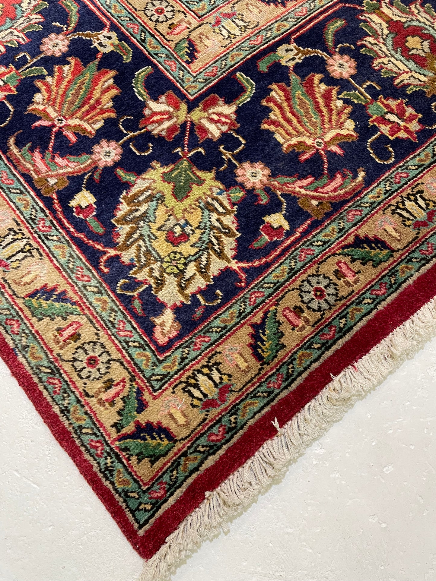 Hand-Knotted Wool Rug Tabriz 11'6" x 13'1"