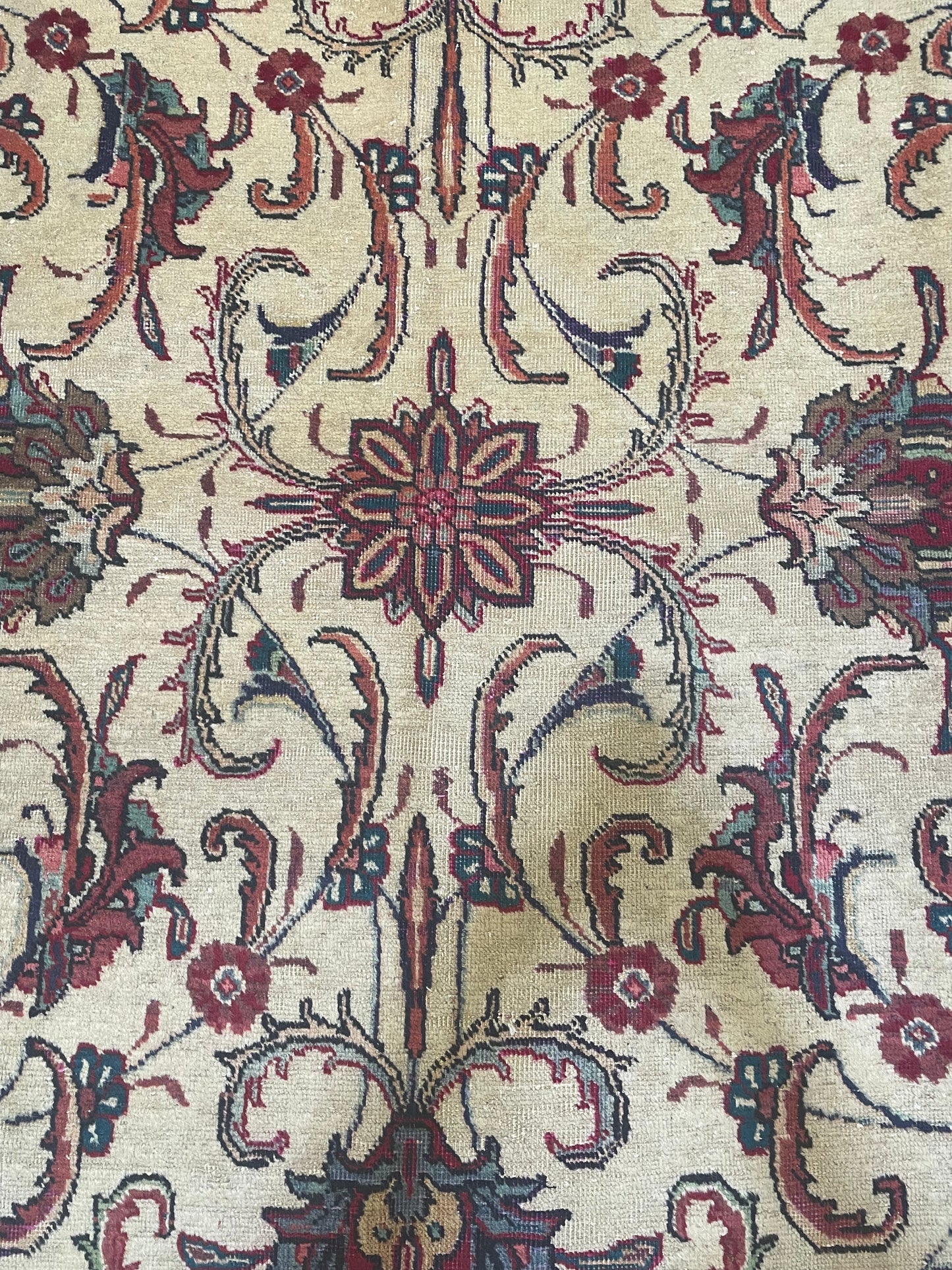 Hand-Knotted Wool Rug Tabriz 11' x 13'10"