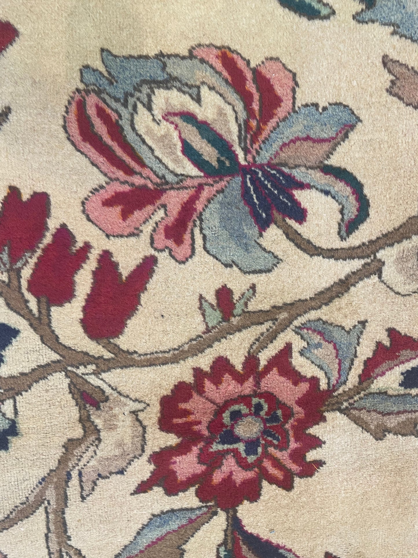 Hand-Knotted Wool Rug Tabriz Art Deco 9'10" x 13'4"