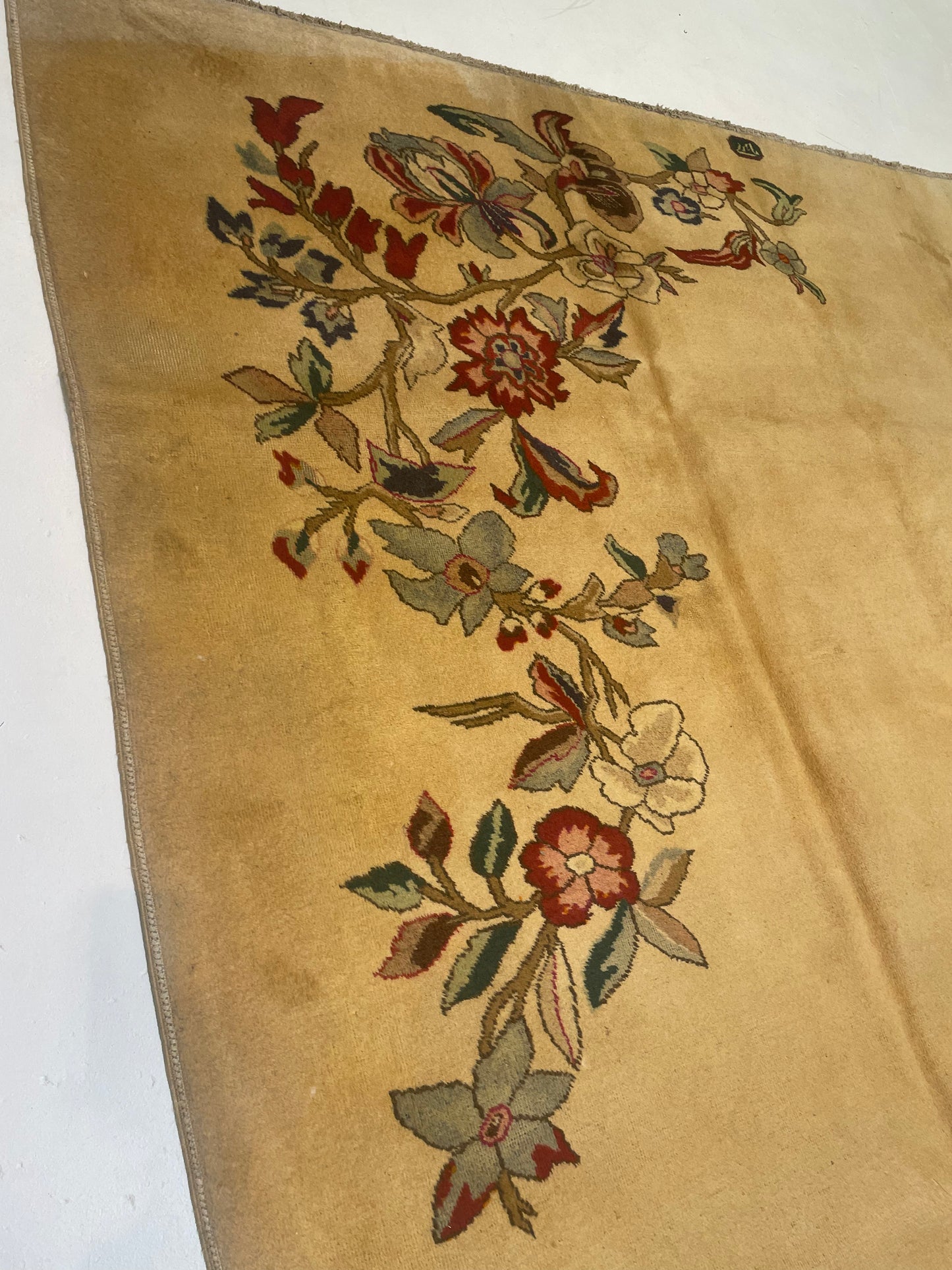 Hand-Knotted Wool Rug Tabriz Art Deco 9'10" x 13'4"
