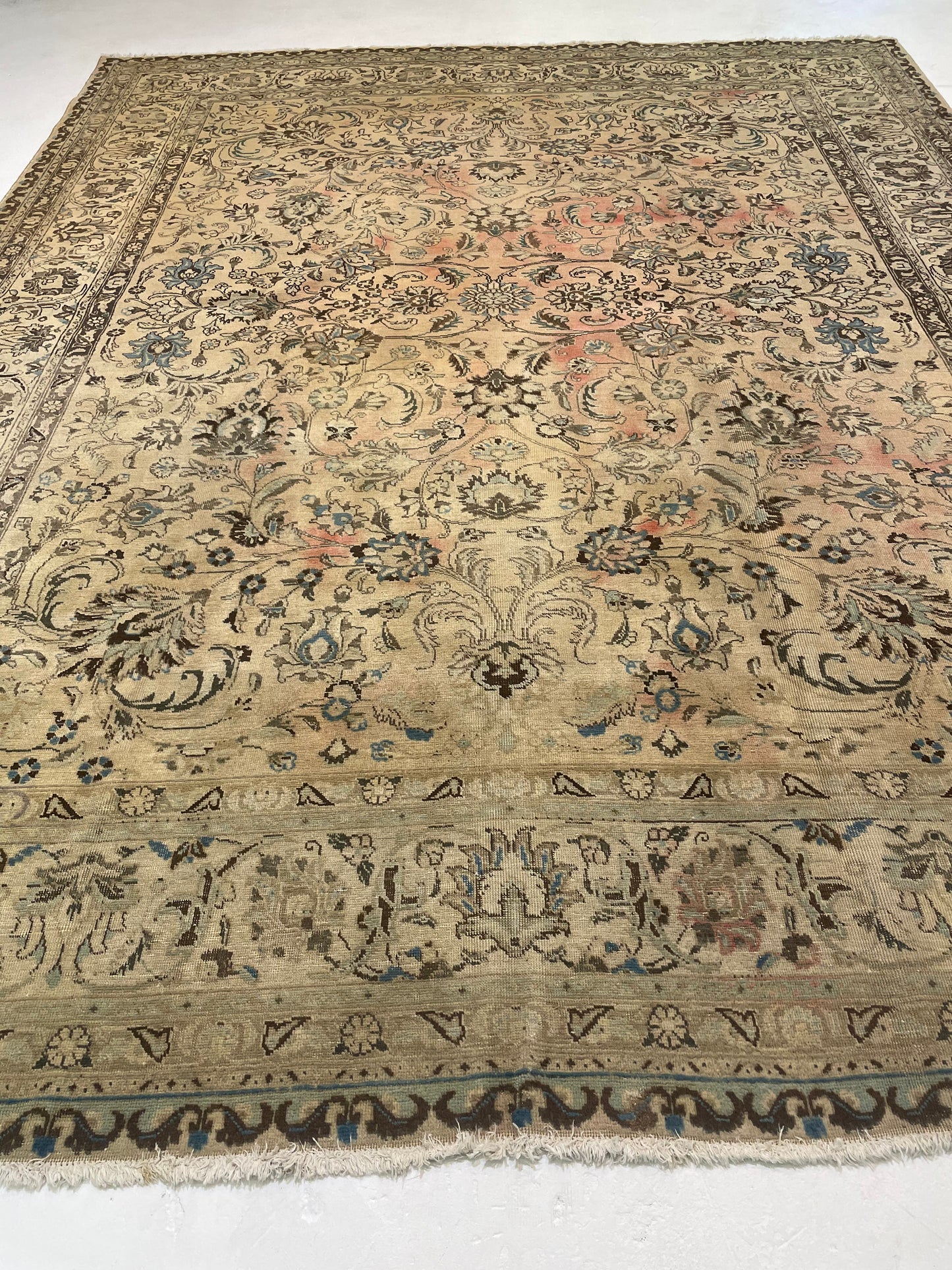 Hand-Knotted Wool Rug Tabriz 10'3" x 13'4"