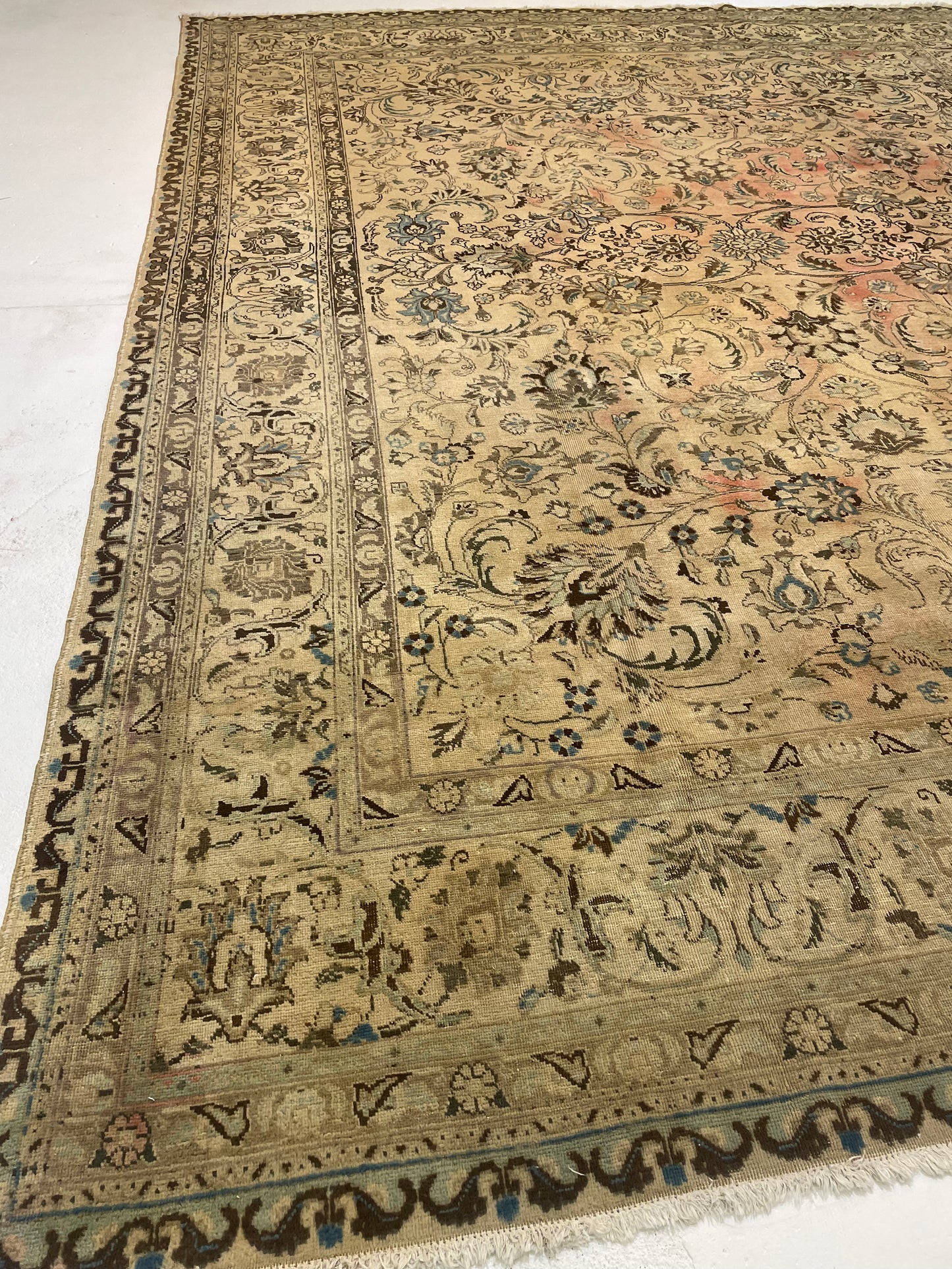 Hand-Knotted Wool Rug Tabriz 10'3" x 13'4"