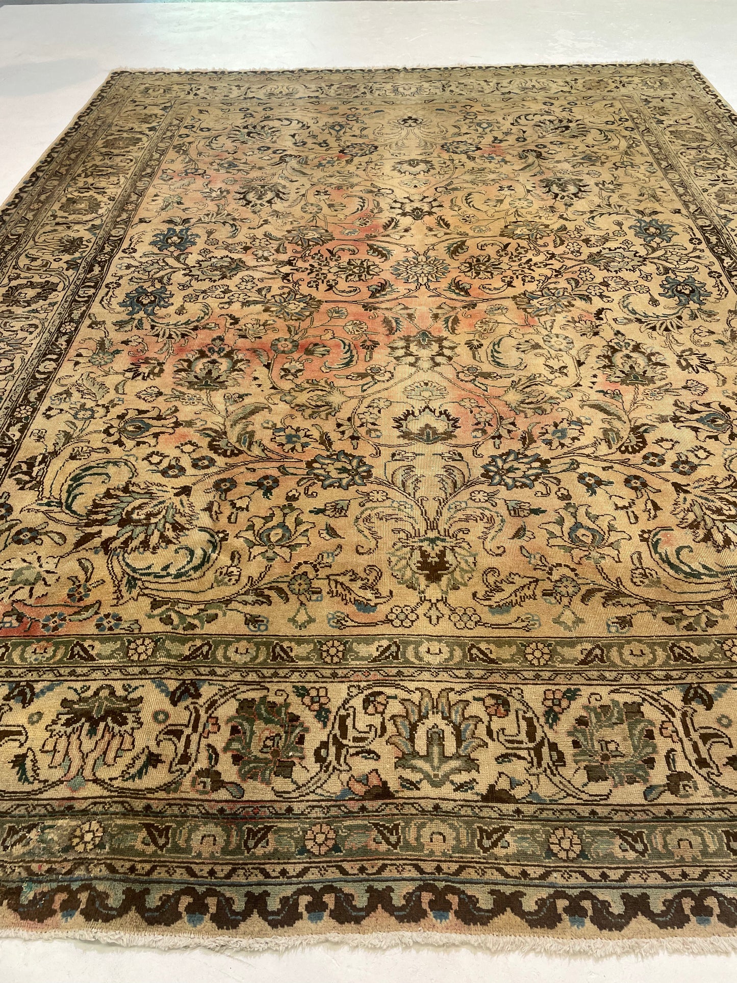 Hand-Knotted Wool Rug Tabriz 10'3" x 13'4"